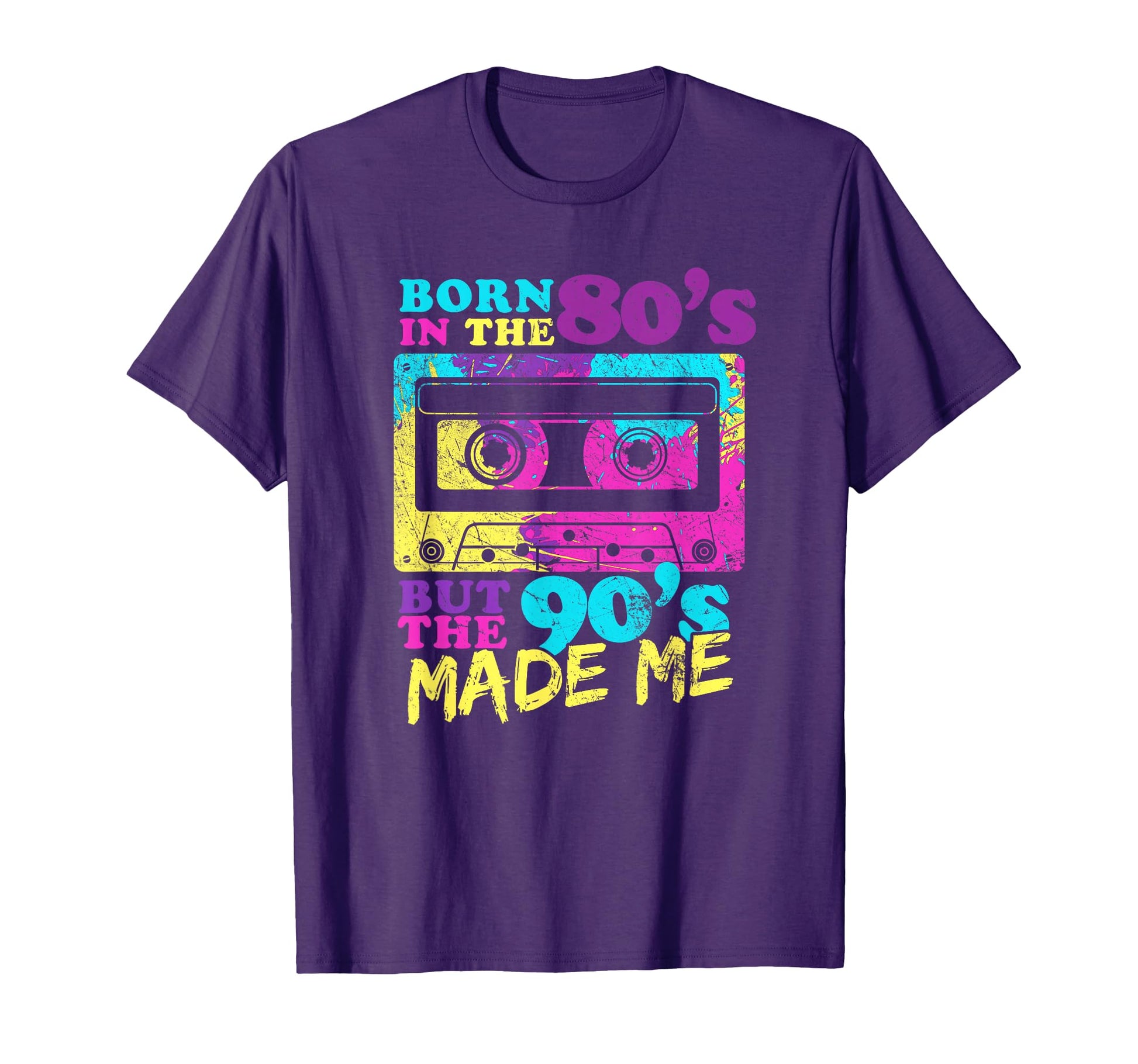 80S 90S Made Me Cassette T-Shirt - Fun Novelty Design for Adults - T-Shirt, Sweatshirt, Hoodie