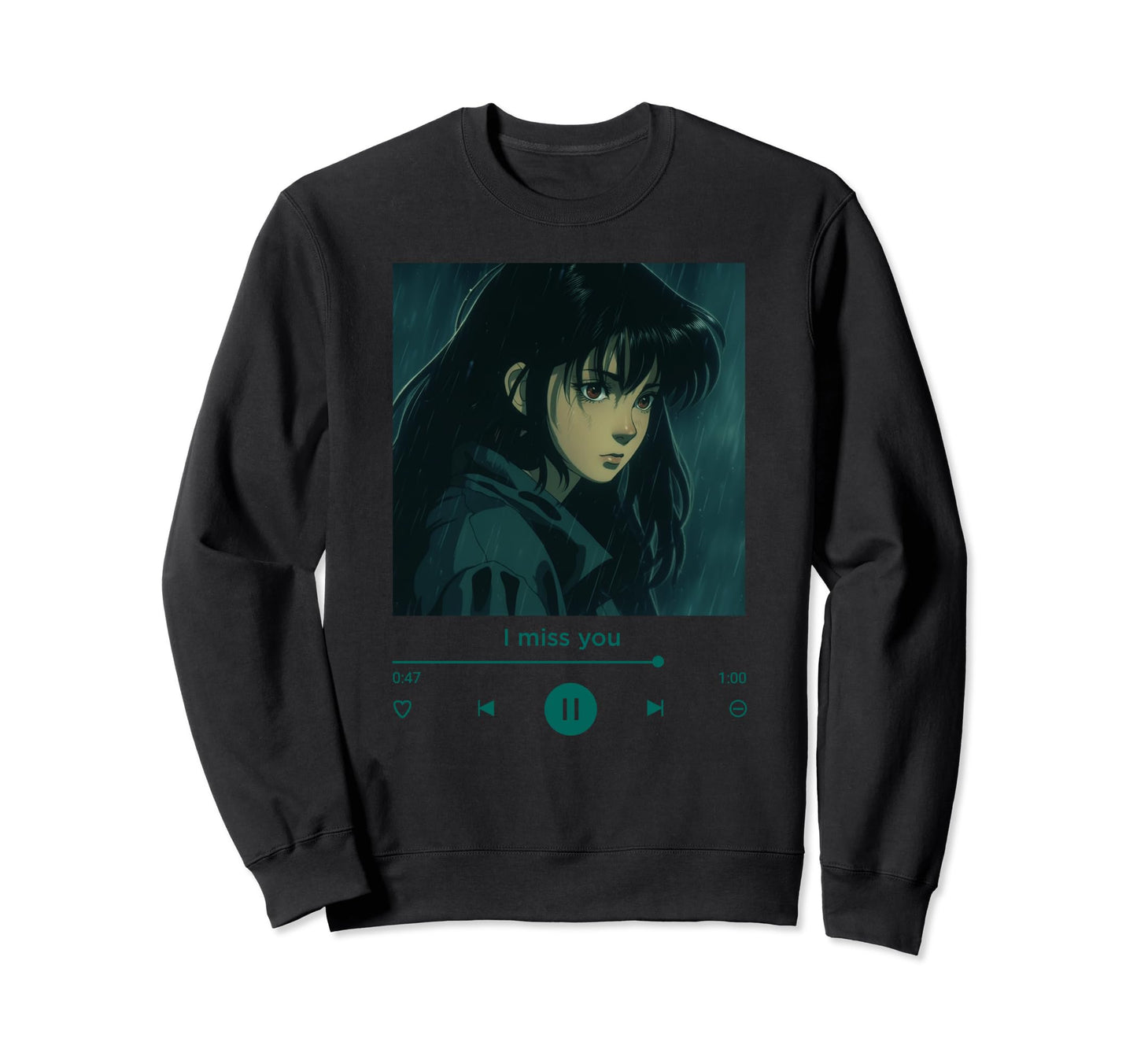 Anime Eyes Grunge Angsty Pastel Sweatshirt - Minimalist Print Men Women - T-Shirt, Sweatshirt, Hoodie