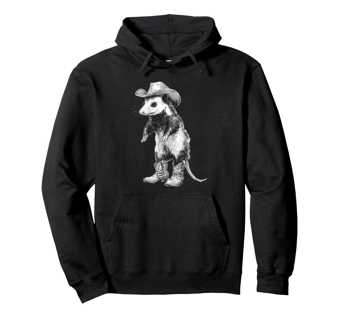 Opossum Cowboy Rodeo Cowgirl Possum Hoodie - Minimalist Print Unisex - T-Shirt, Sweatshirt, Hoodie