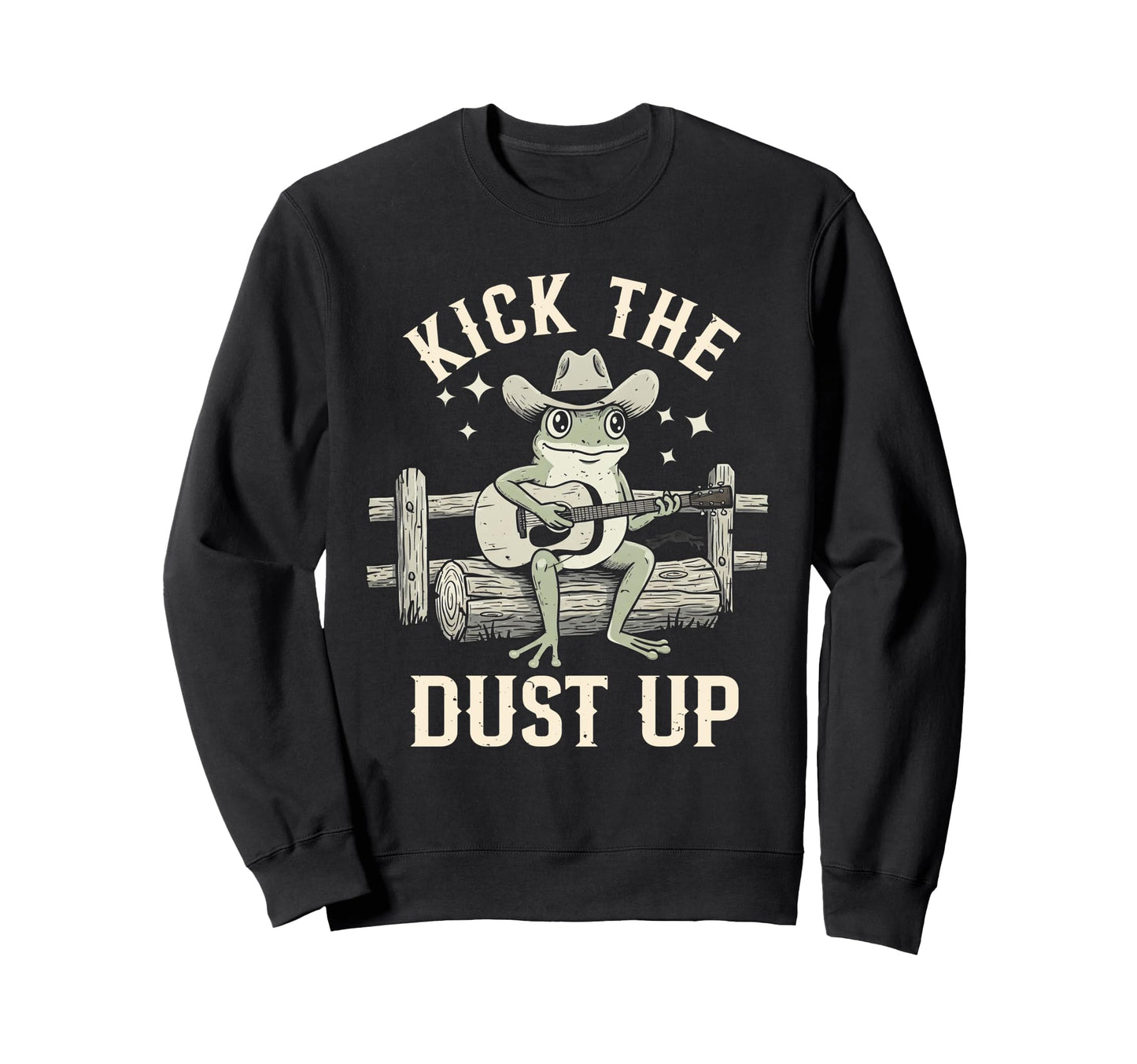 Kick Dust Up Funny Frog Cowboy Sweatshirt - Aesthetic Graphic for Adults - T-Shirt, Sweatshirt, Hoodie