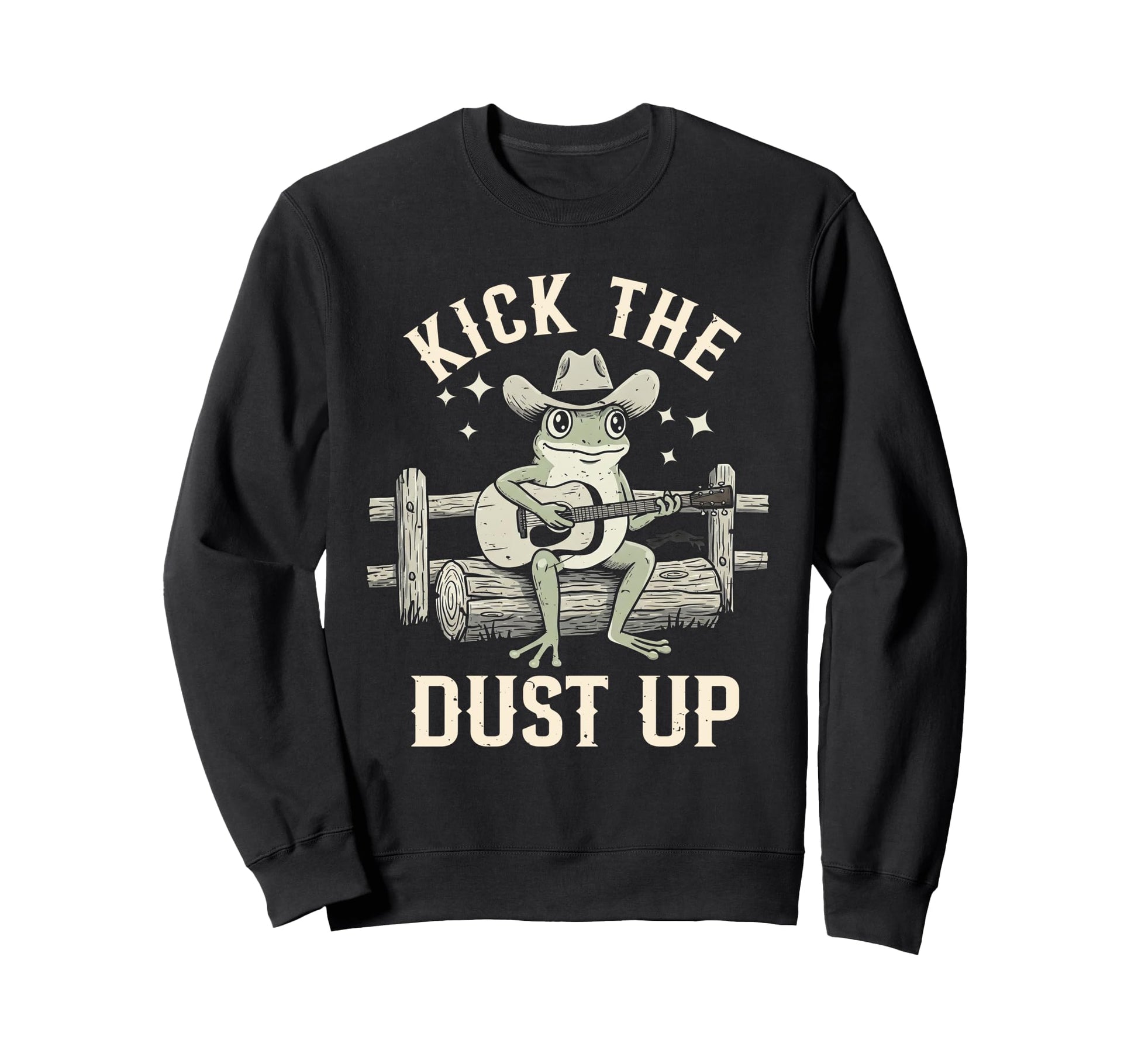 Kick Dust Up Funny Frog Cowboy Sweatshirt - Aesthetic Graphic for Adults - T-Shirt, Sweatshirt, Hoodie