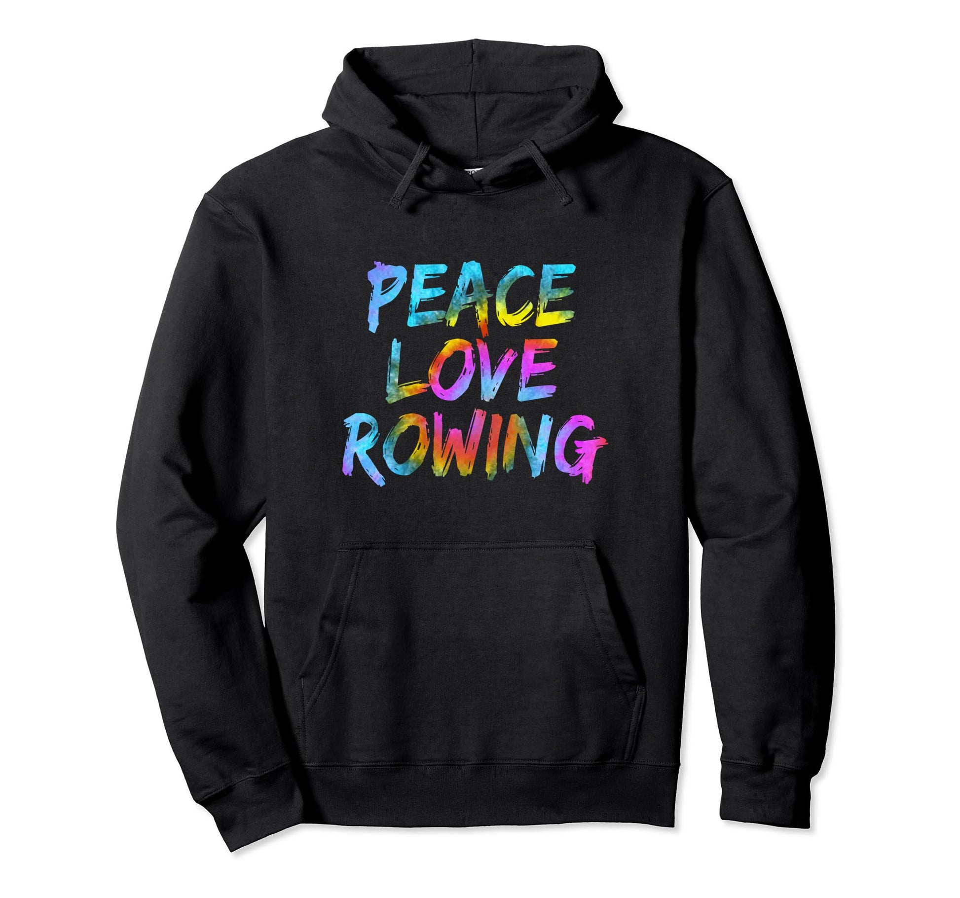 Boat Paddling Rowing Boat Peace Love Hoodie - Novelty Apparel Men Women - T-Shirt, Sweatshirt, Hoodie