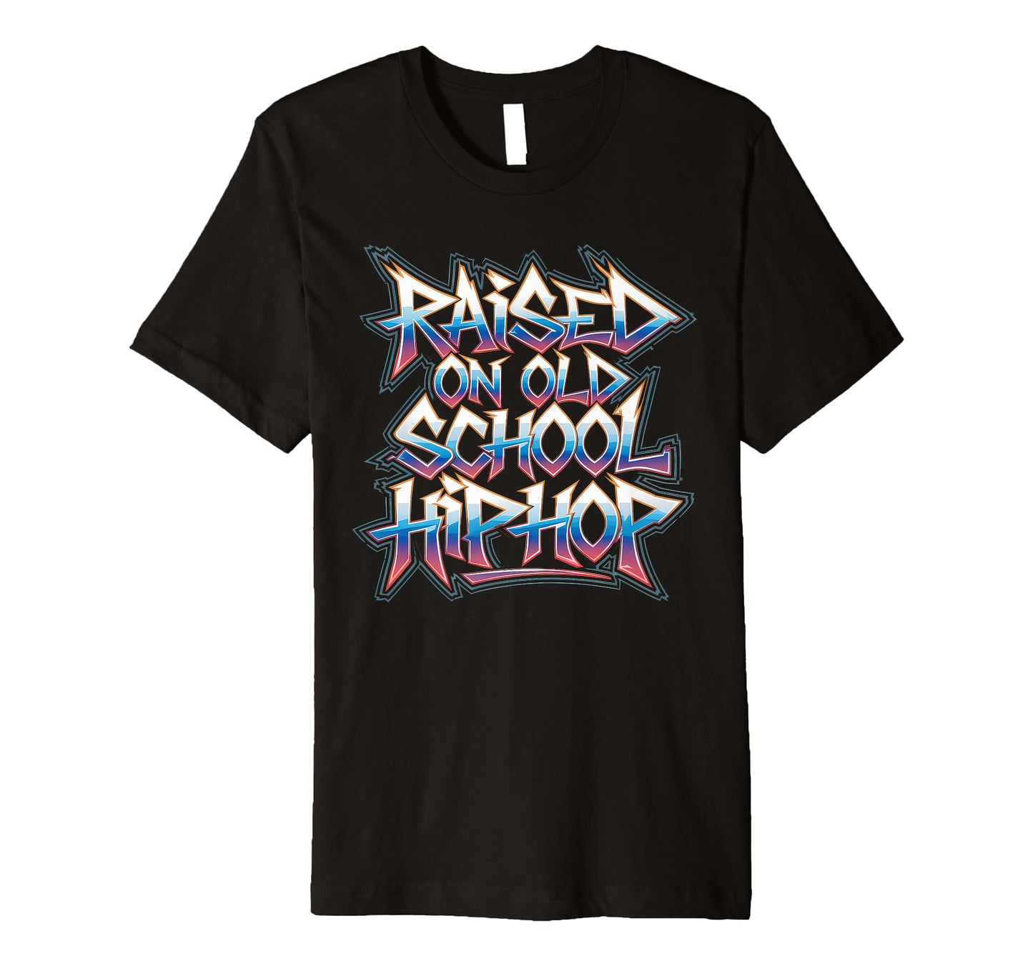 Raised Old School Hip Hop Cassette T-Shirt - Trendy Graphic Unisex - T-Shirt, Sweatshirt, Hoodie