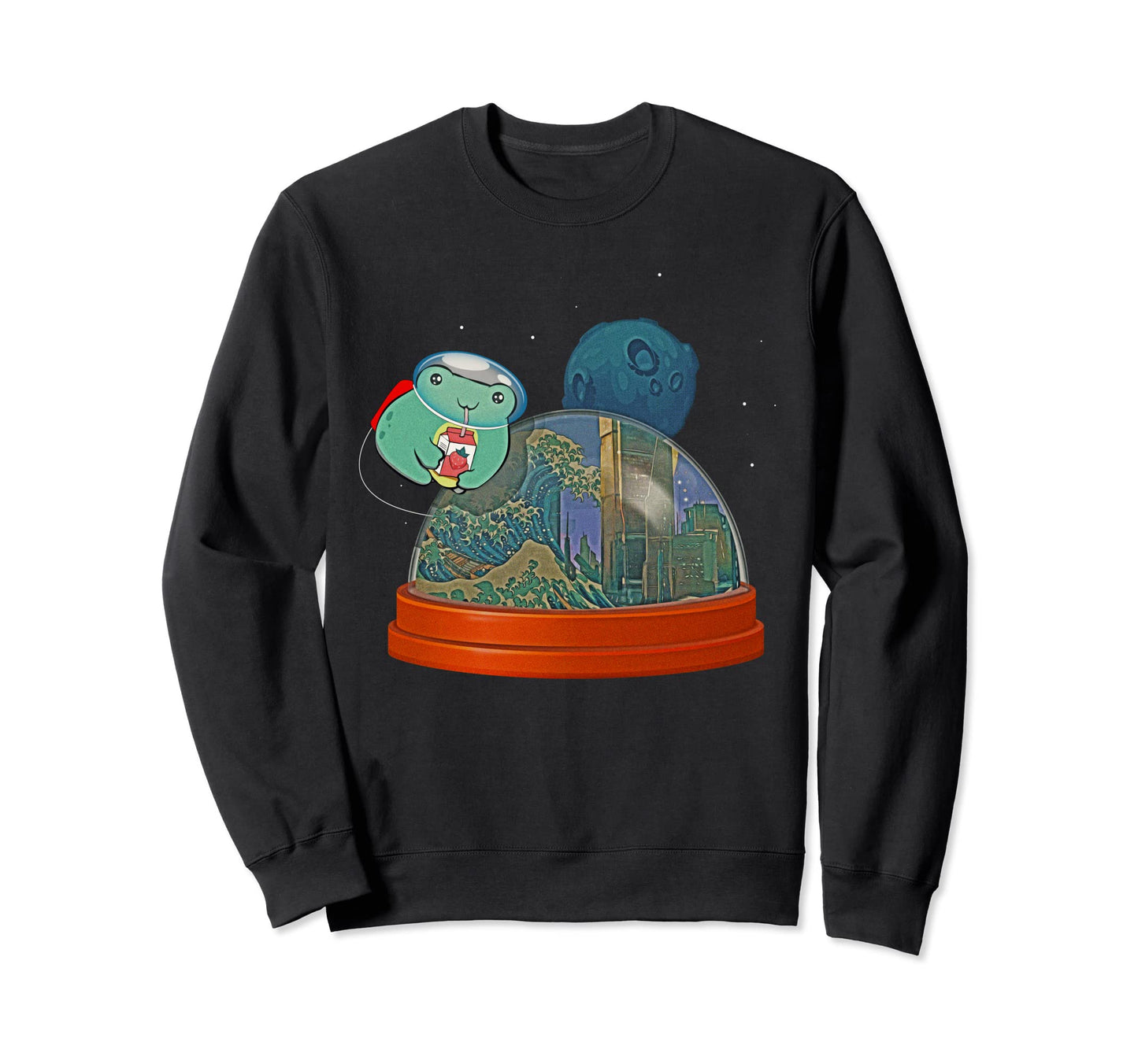 Atom Punk Aesthetic Vaporwave Frog Sweatshirt - Streetwear Style Unisex - T-Shirt, Sweatshirt, Hoodie