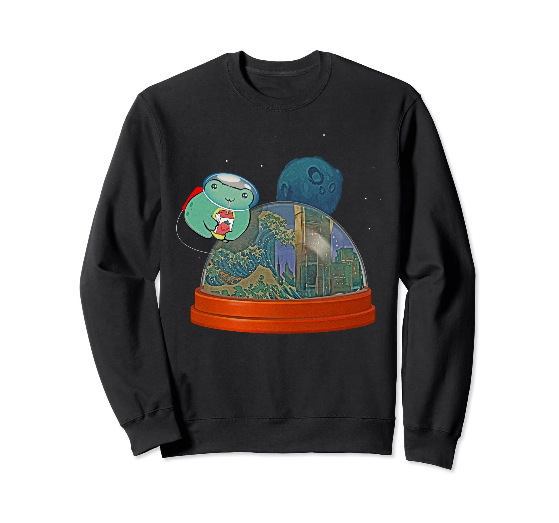 Atom Punk Aesthetic Vaporwave Frog Sweatshirt - Streetwear Style Unisex - T-Shirt, Sweatshirt, Hoodie