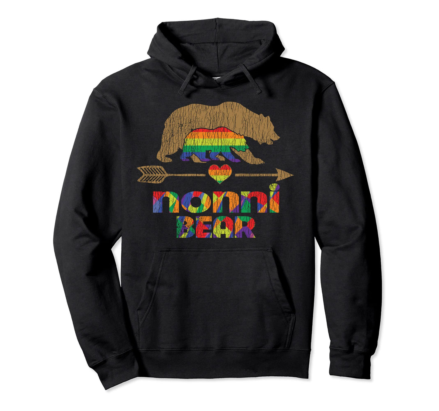 Rainbow Mama Bear Love Support Hoodie - Casual Everyday Wear for Adults - T-Shirt, Sweatshirt, Hoodie