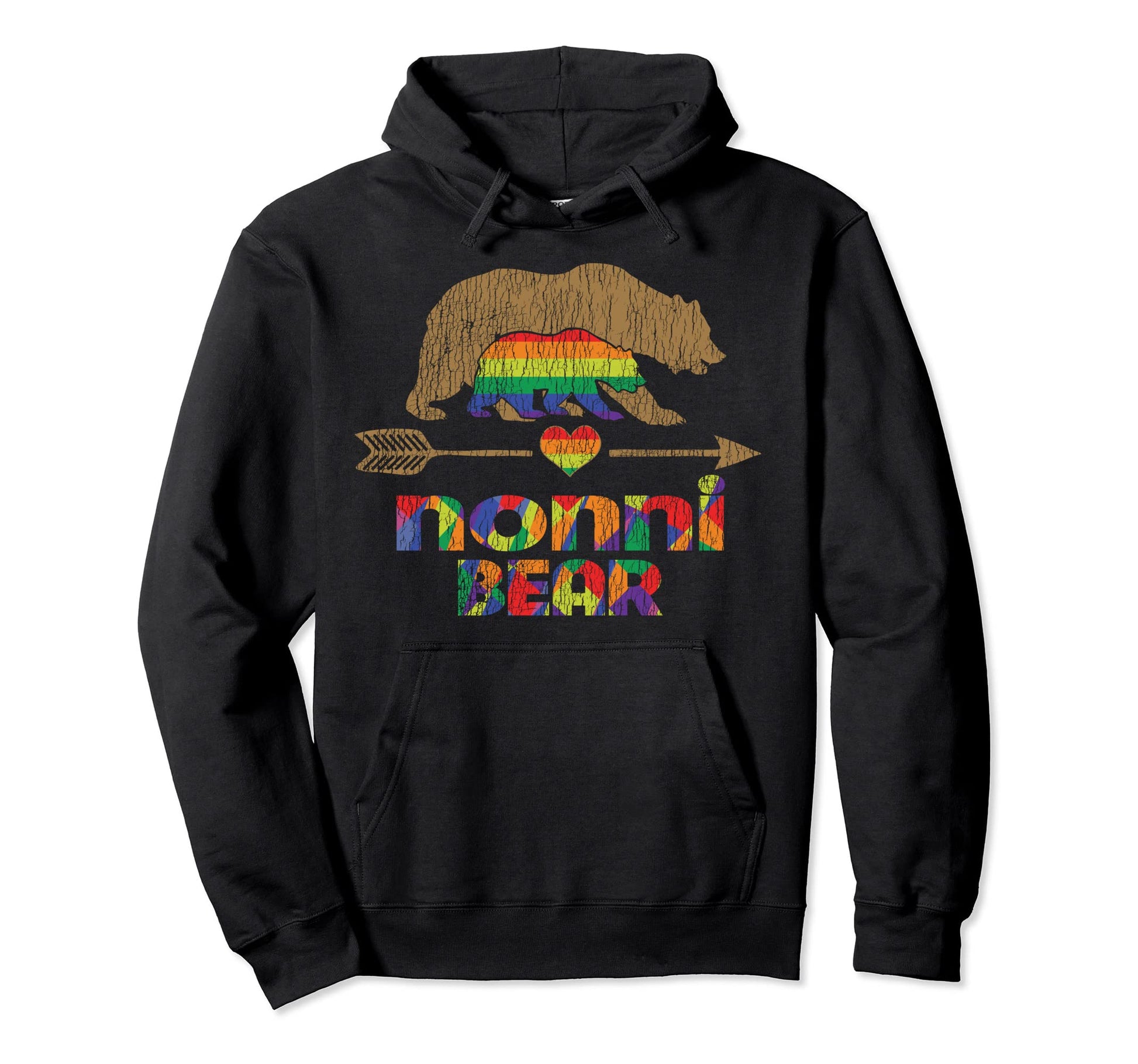 Rainbow Mama Bear Love Support Hoodie - Casual Everyday Wear for Adults - T-Shirt, Sweatshirt, Hoodie