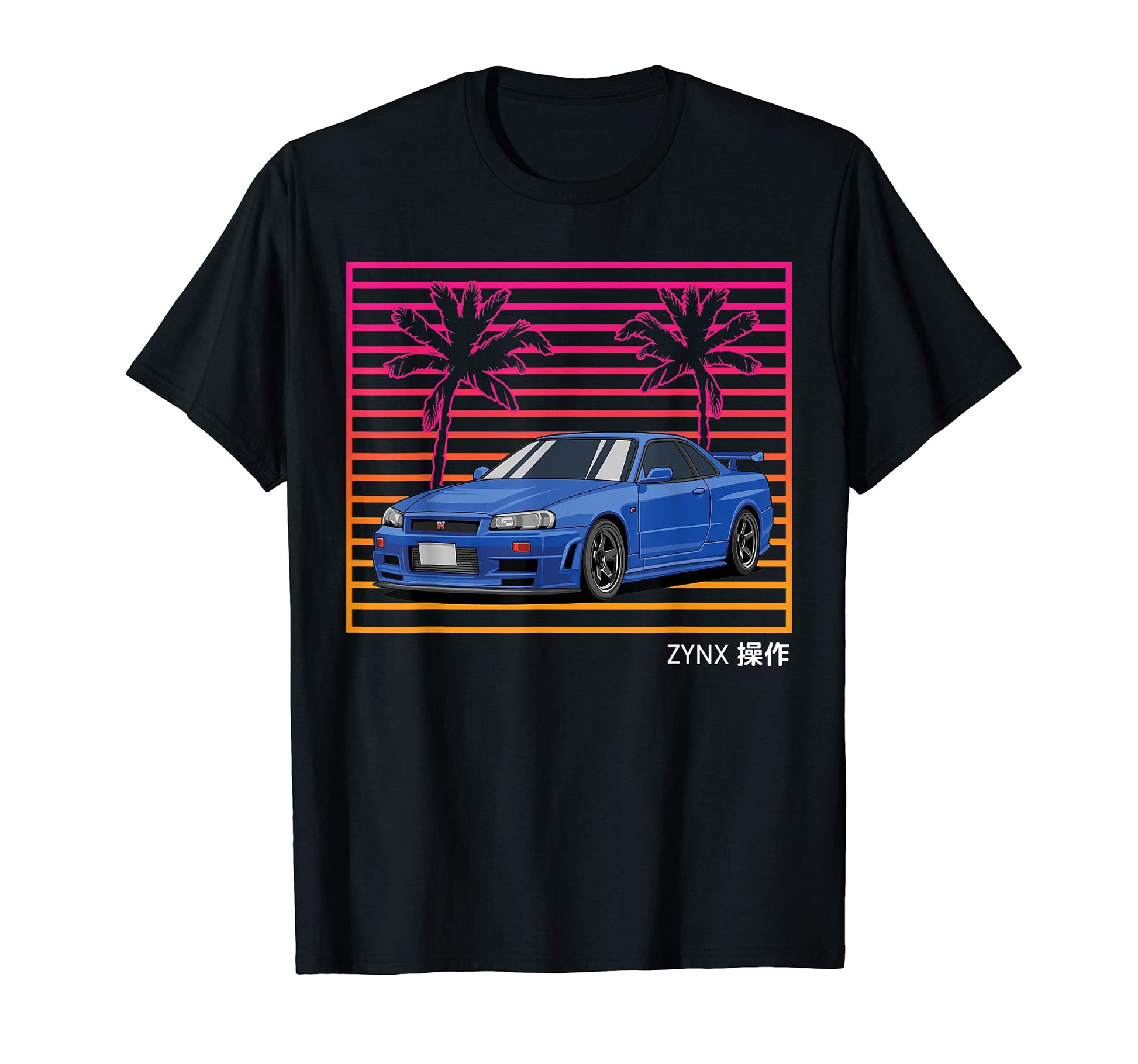 Jdm Import Tuner Drift Car Synthwave T-Shirt - Streetwear Style Men Women - T-Shirt, Sweatshirt, Hoodie