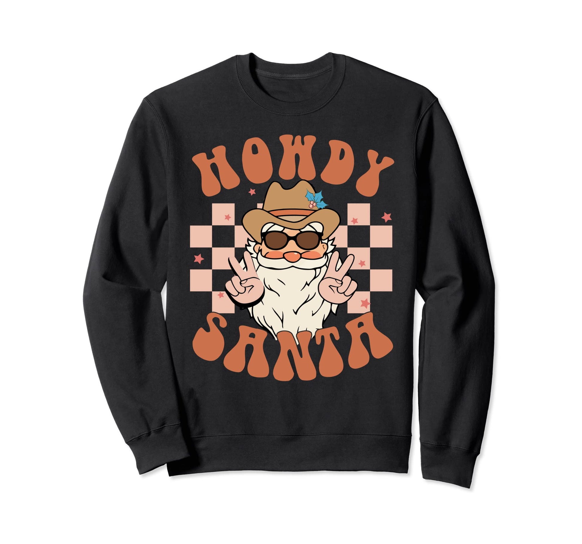 Howdy Santa Western Cowboy Cowgirl Sweatshirt - Trendy Graphic Unisex - T-Shirt, Sweatshirt, Hoodie