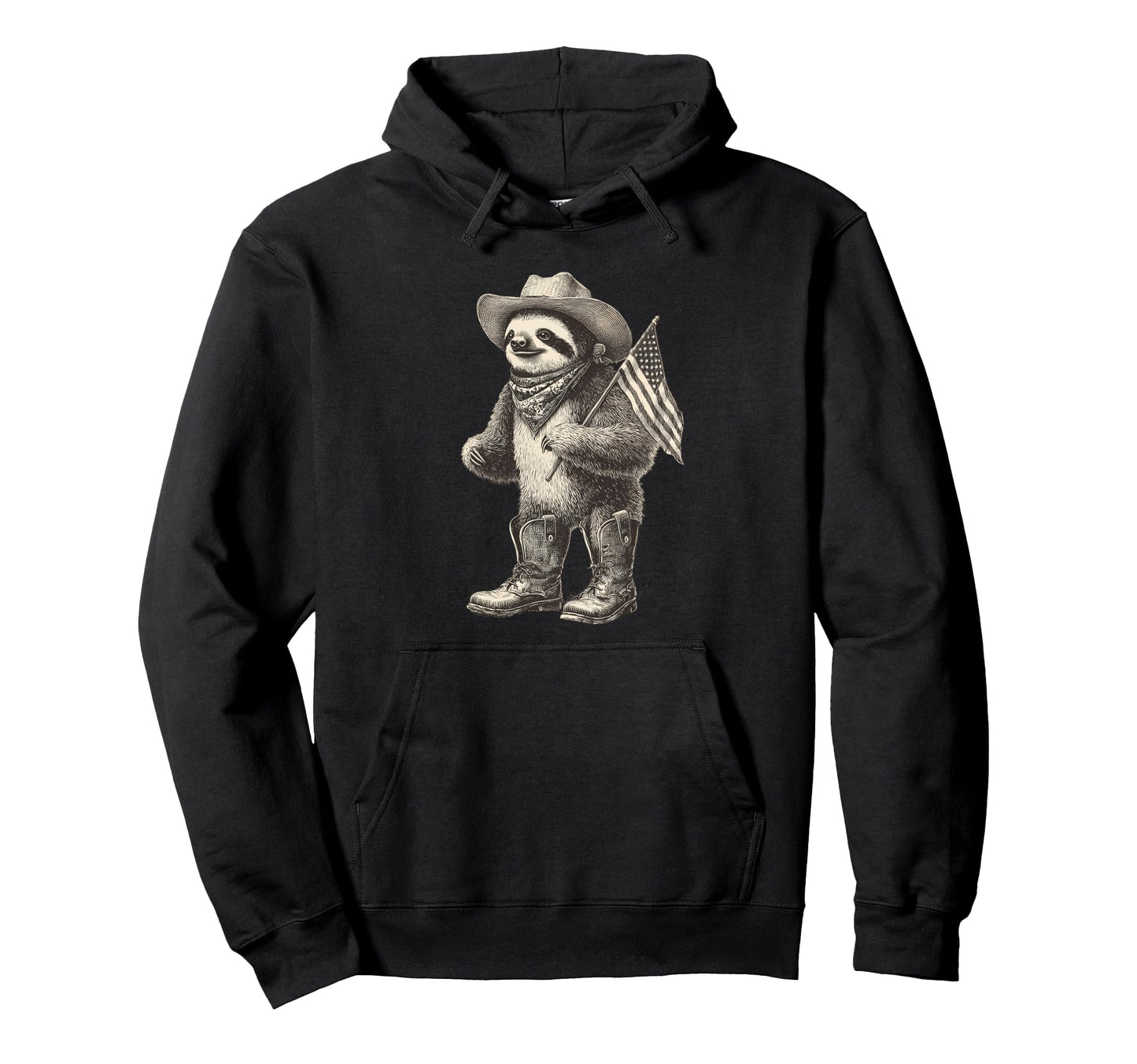 Country Cowboy Sloth Rodeo Cowgirl Hoodie - Unique Graphic for Adults - T-Shirt, Sweatshirt, Hoodie