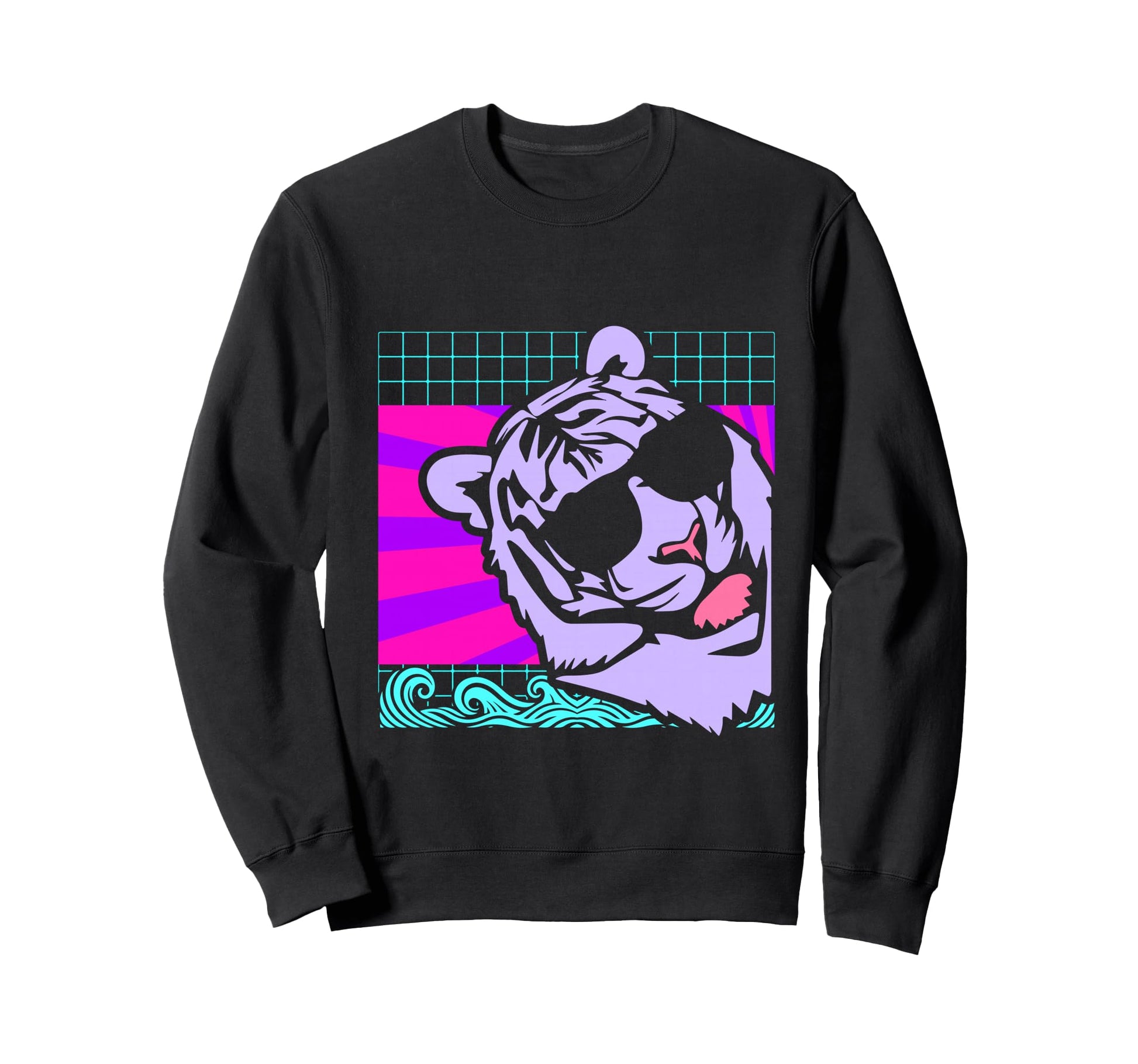Aesthetic Vaporwave Outfits Lion Sweatshirt - Minimalist Print Unisex - T-Shirt, Sweatshirt, Hoodie