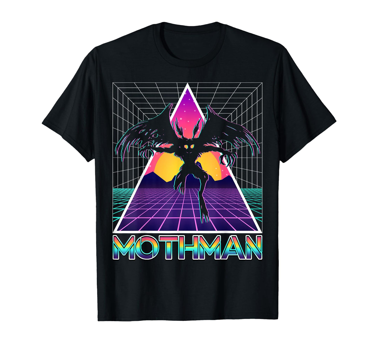 Vaporwave Aesthetic Mothman Cryptozoology T-Shirt - Novelty Apparel Unisex - T-Shirt, Sweatshirt, Hoodie