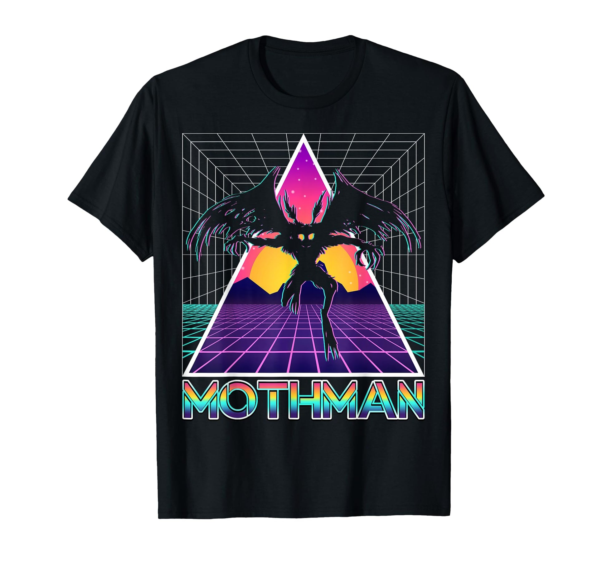 Vaporwave Aesthetic Mothman Cryptozoology T-Shirt - Novelty Apparel Unisex - T-Shirt, Sweatshirt, Hoodie