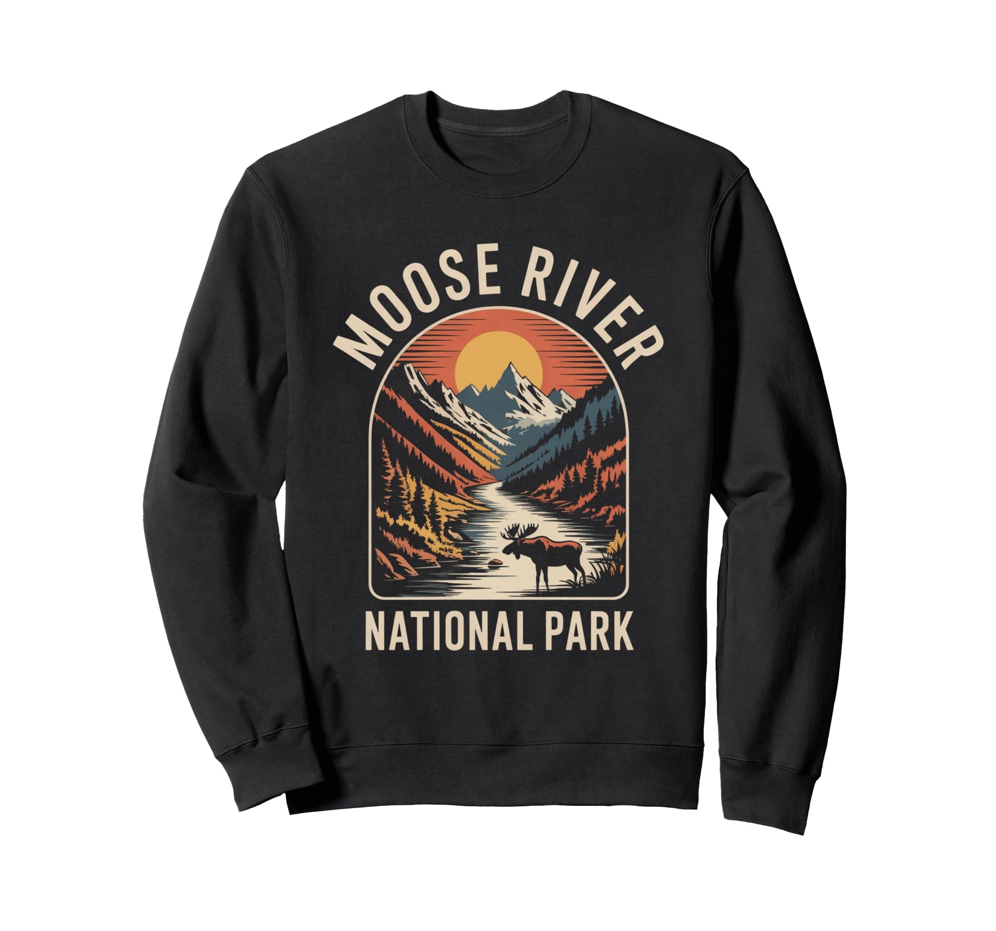 Moose River National Park Outdoor Sweatshirt - Unique Graphic for Adults - T-Shirt, Sweatshirt, Hoodie