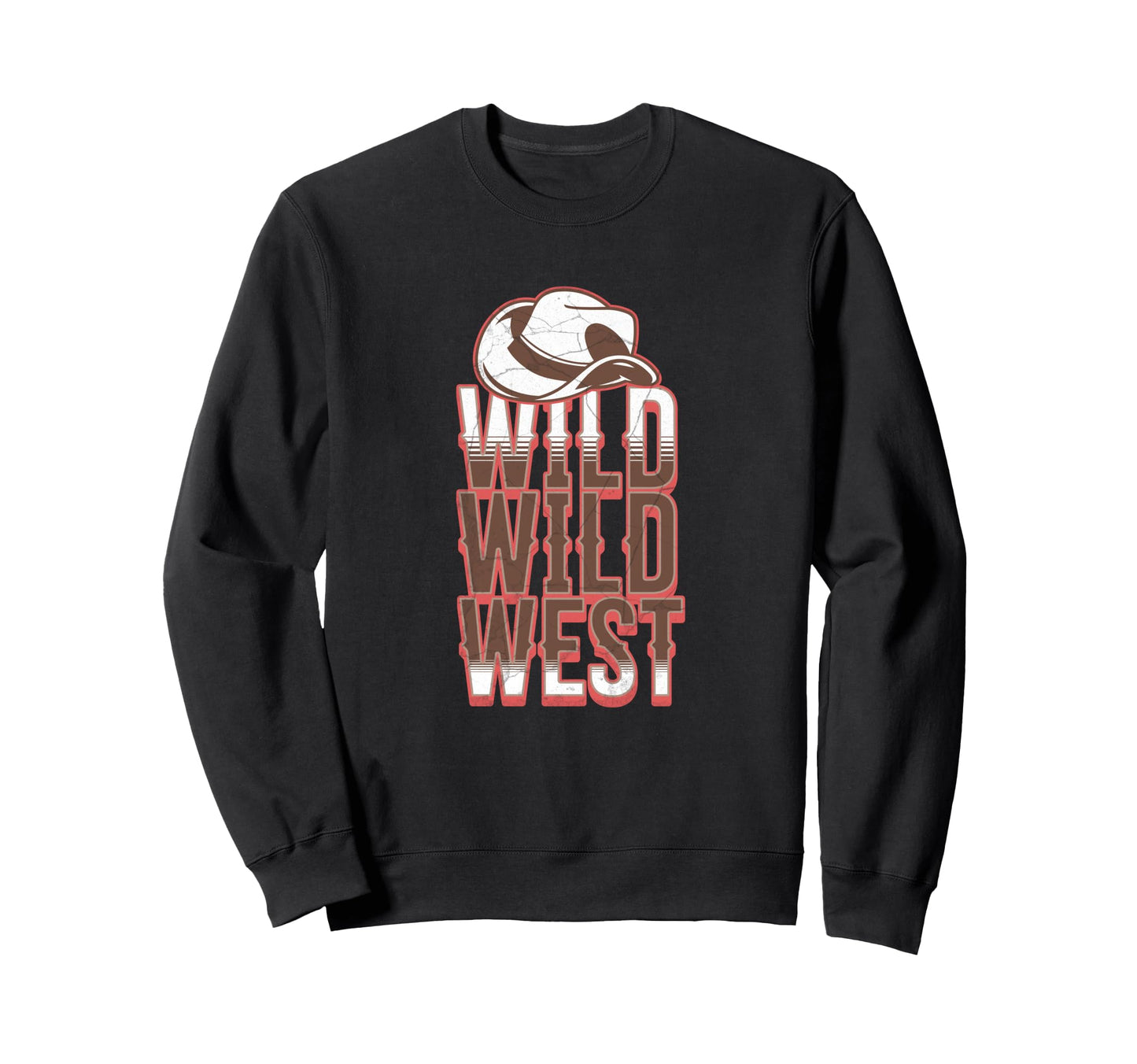 Wild Wild West Bleached Rodeo Cowboy Sweatshirt - Trendy Graphic Men Women - T-Shirt, Sweatshirt, Hoodie