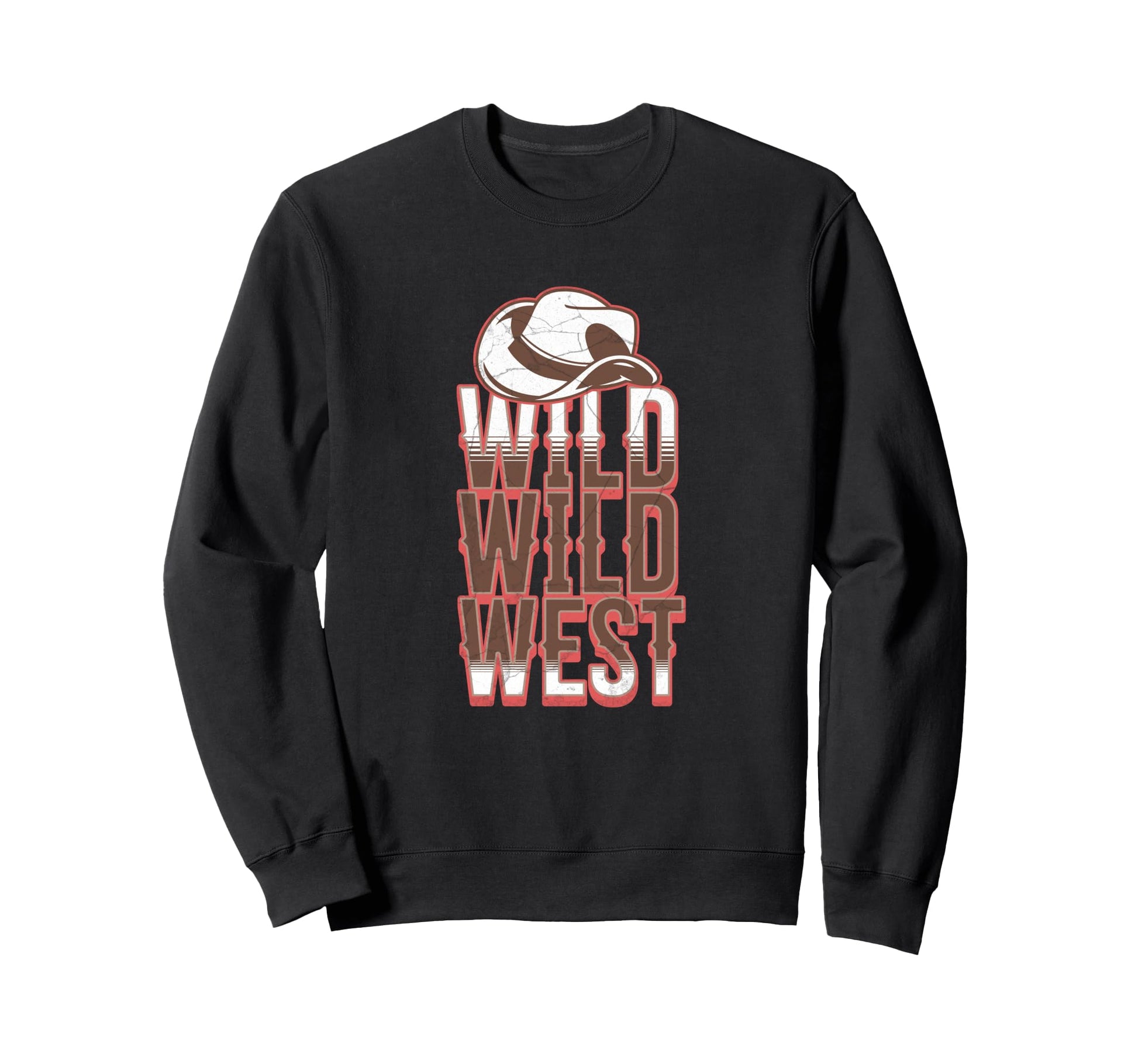 Wild Wild West Bleached Rodeo Cowboy Sweatshirt - Trendy Graphic Men Women - T-Shirt, Sweatshirt, Hoodie