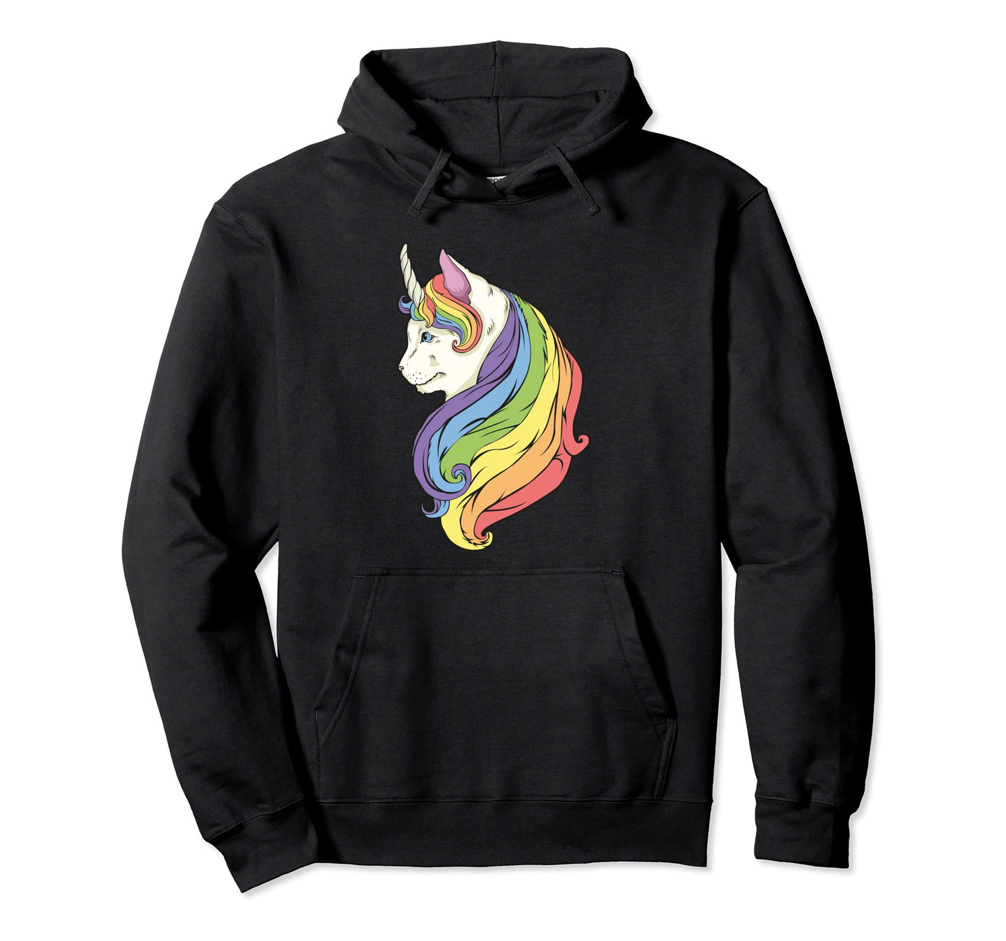 Cat Unicorn And Rainbow Cat Dad Cat Hoodie - Custom Art Print for Adults - T-Shirt, Sweatshirt, Hoodie