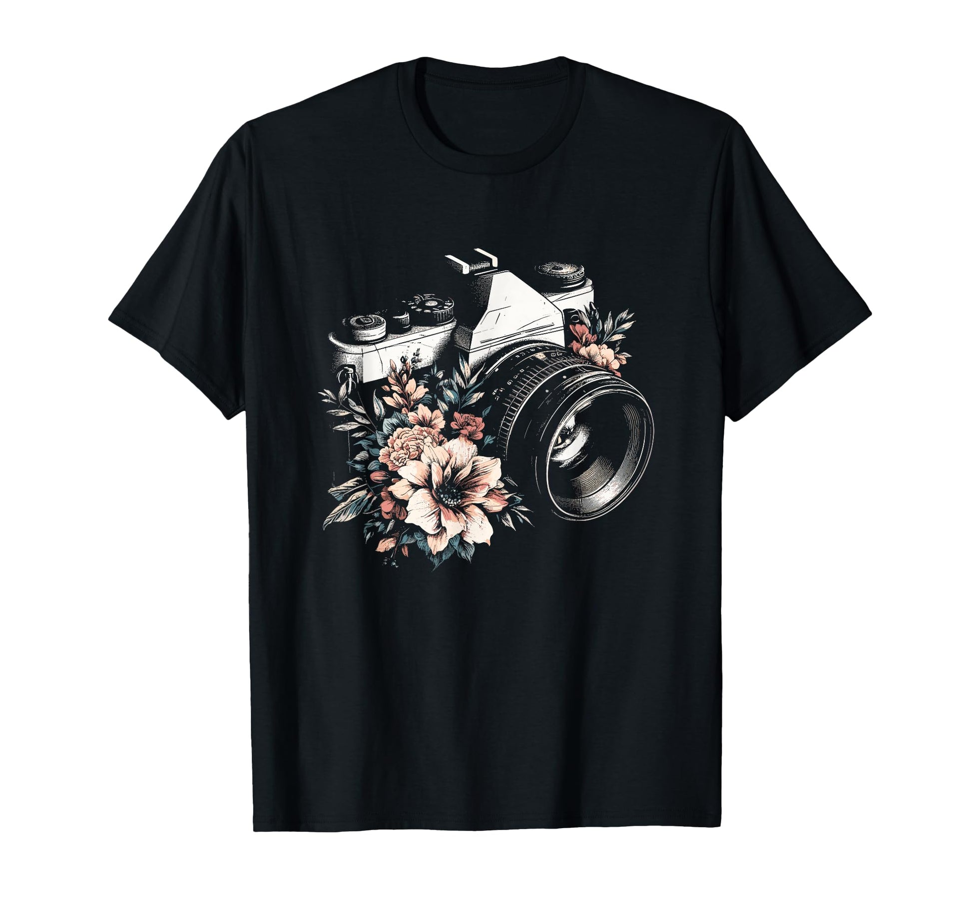 Floral Camera Photographer Passion Lover T-Shirt - Aesthetic Graphic Unisex - T-Shirt, Sweatshirt, Hoodie