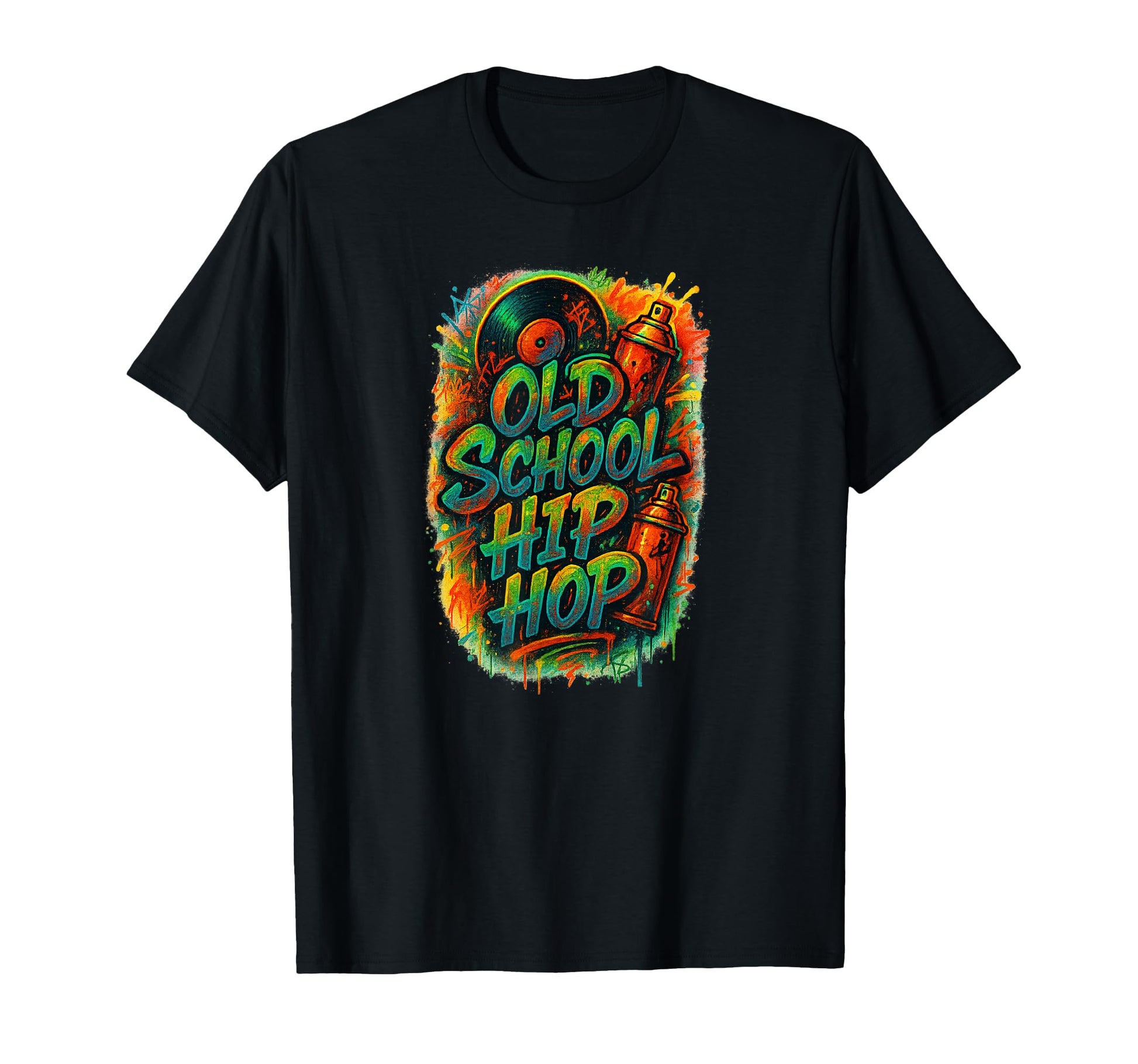 Old School Hip Hop Graffiti Vinyl T-Shirt - Casual Everyday Wear Unisex - T-Shirt, Sweatshirt, Hoodie