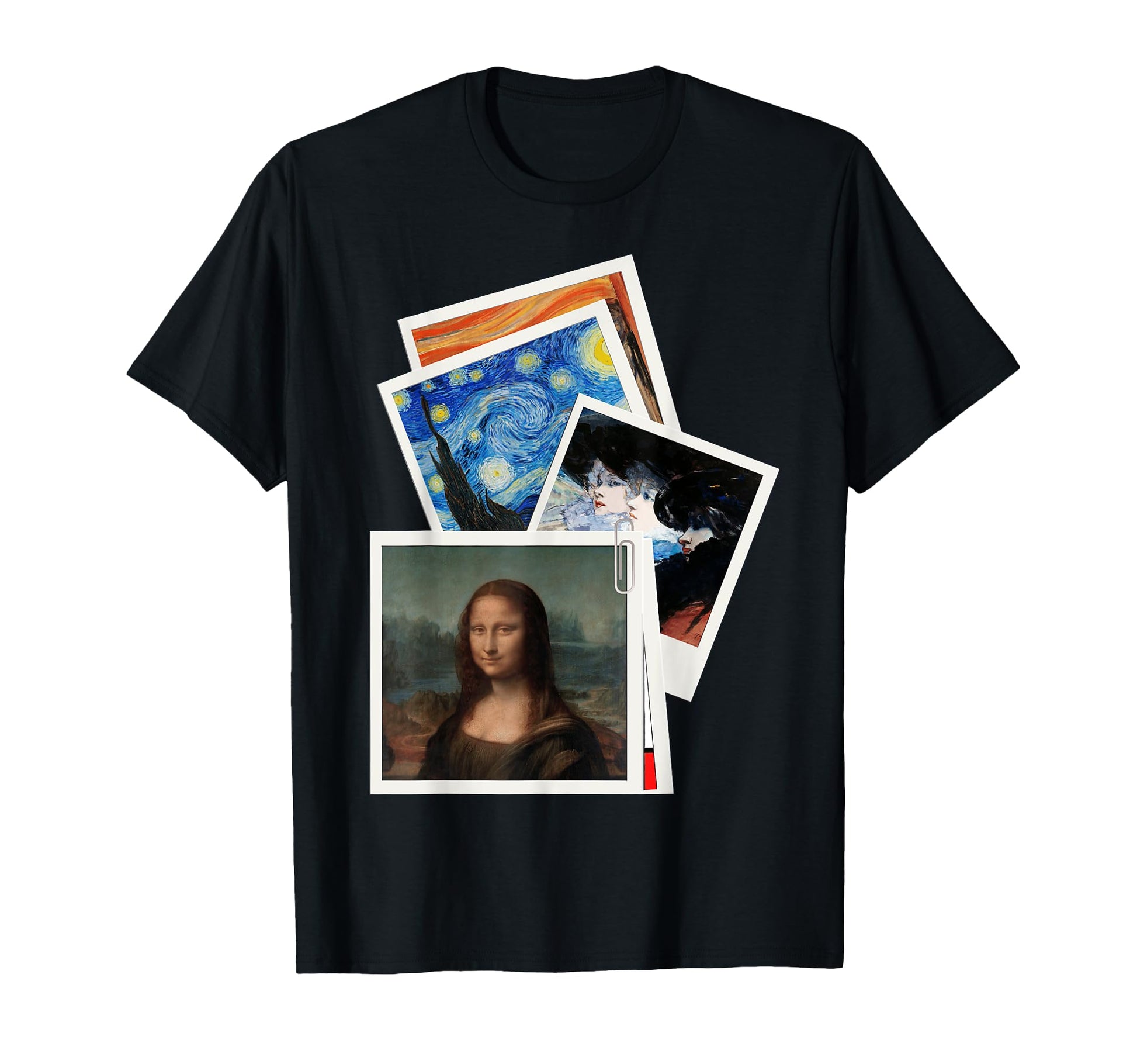 Famous Paintings Instant Camera Frames T-Shirt - Graphic Print for Adults - T-Shirt, Sweatshirt, Hoodie