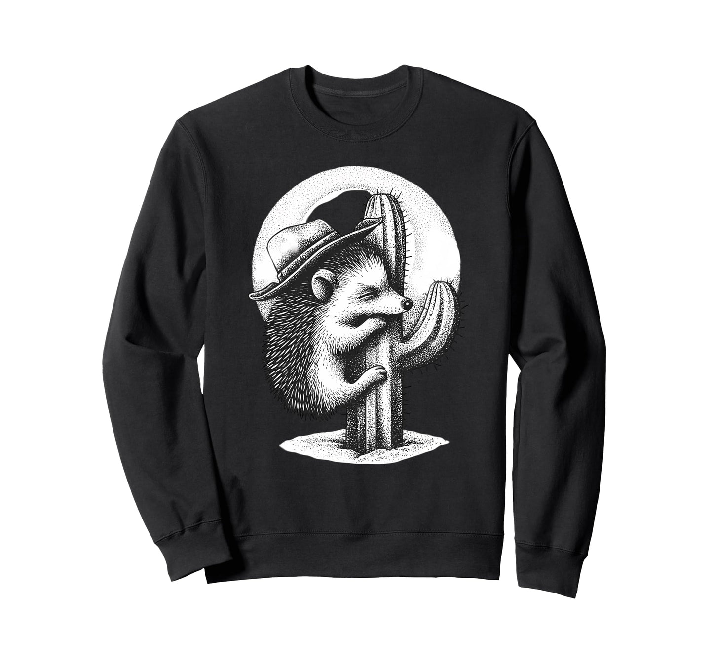 Hedgehog Cowboy Rodeo Cowgirl Sweatshirt - Minimalist Print Men Women - T-Shirt, Sweatshirt, Hoodie