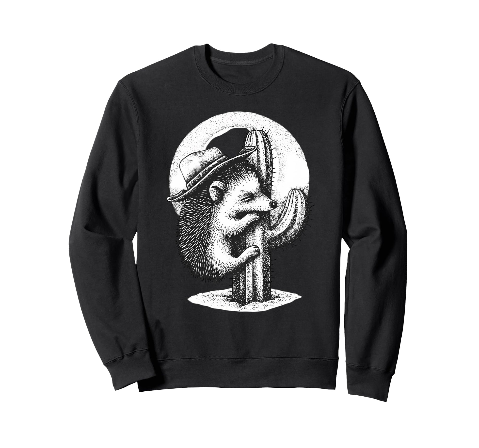 Hedgehog Cowboy Rodeo Cowgirl Sweatshirt - Minimalist Print Men Women - T-Shirt, Sweatshirt, Hoodie