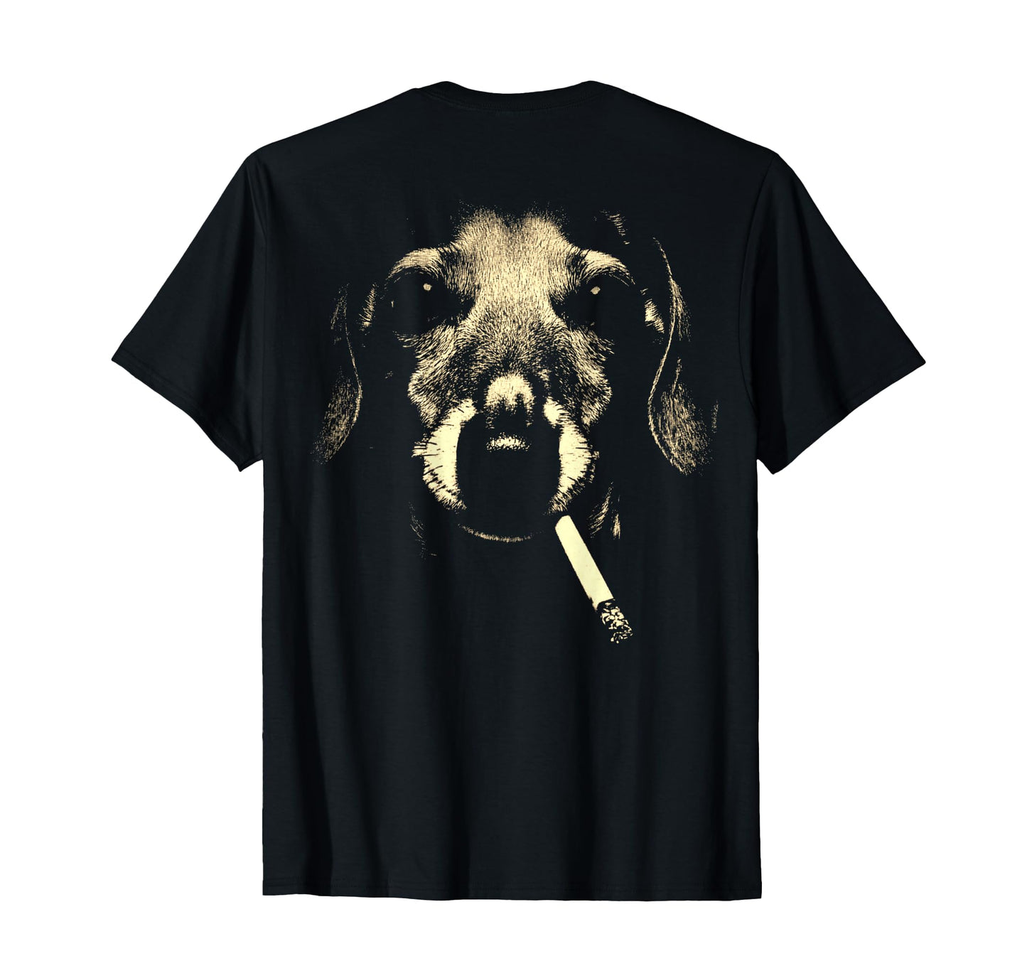 Dachshund Smoking Cigarette Grunge T-Shirt - Aesthetic Graphic Men Women - T-Shirt, Sweatshirt, Hoodie