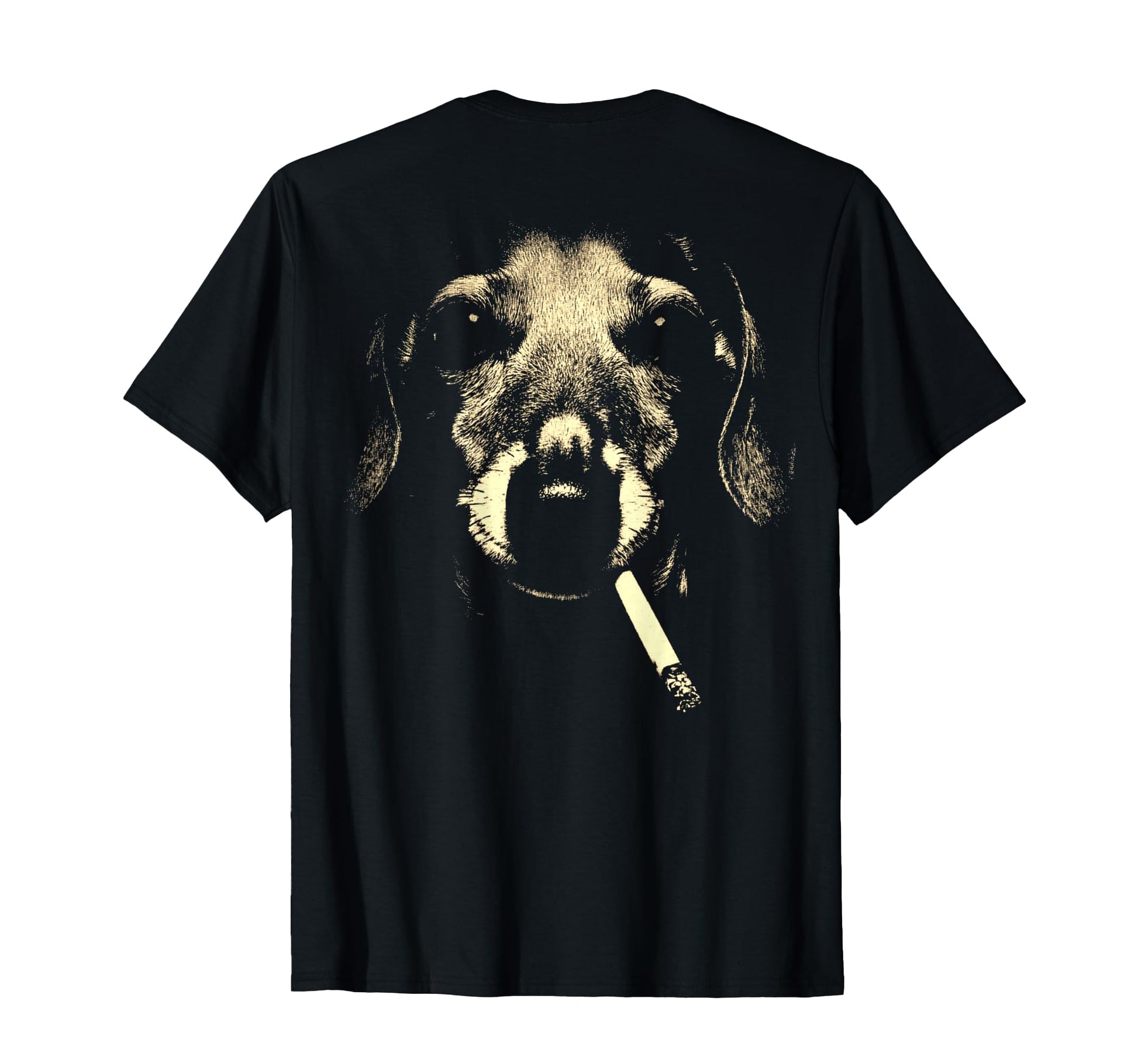 Dachshund Smoking Cigarette Grunge T-Shirt - Aesthetic Graphic Men Women - T-Shirt, Sweatshirt, Hoodie