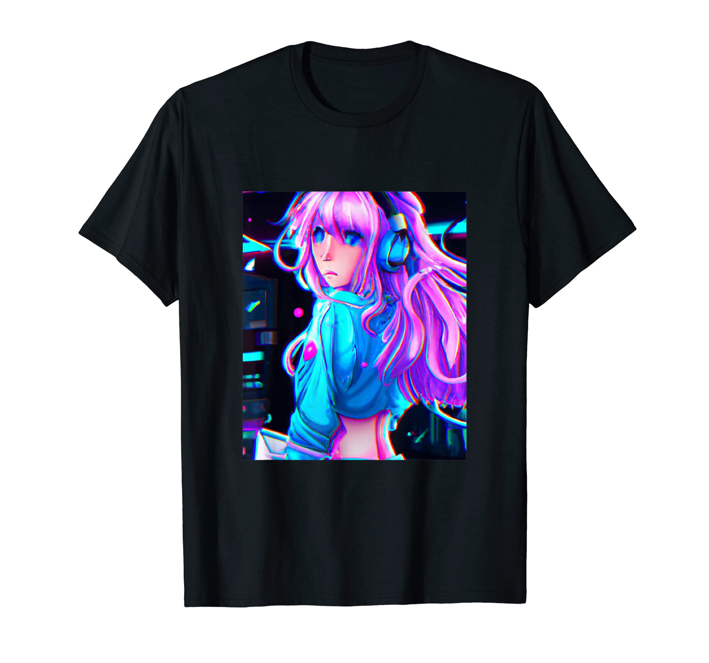 Pastel Aesthetic Anime Synthwave Sad T-Shirt - Novelty Apparel for Adults - T-Shirt, Sweatshirt, Hoodie
