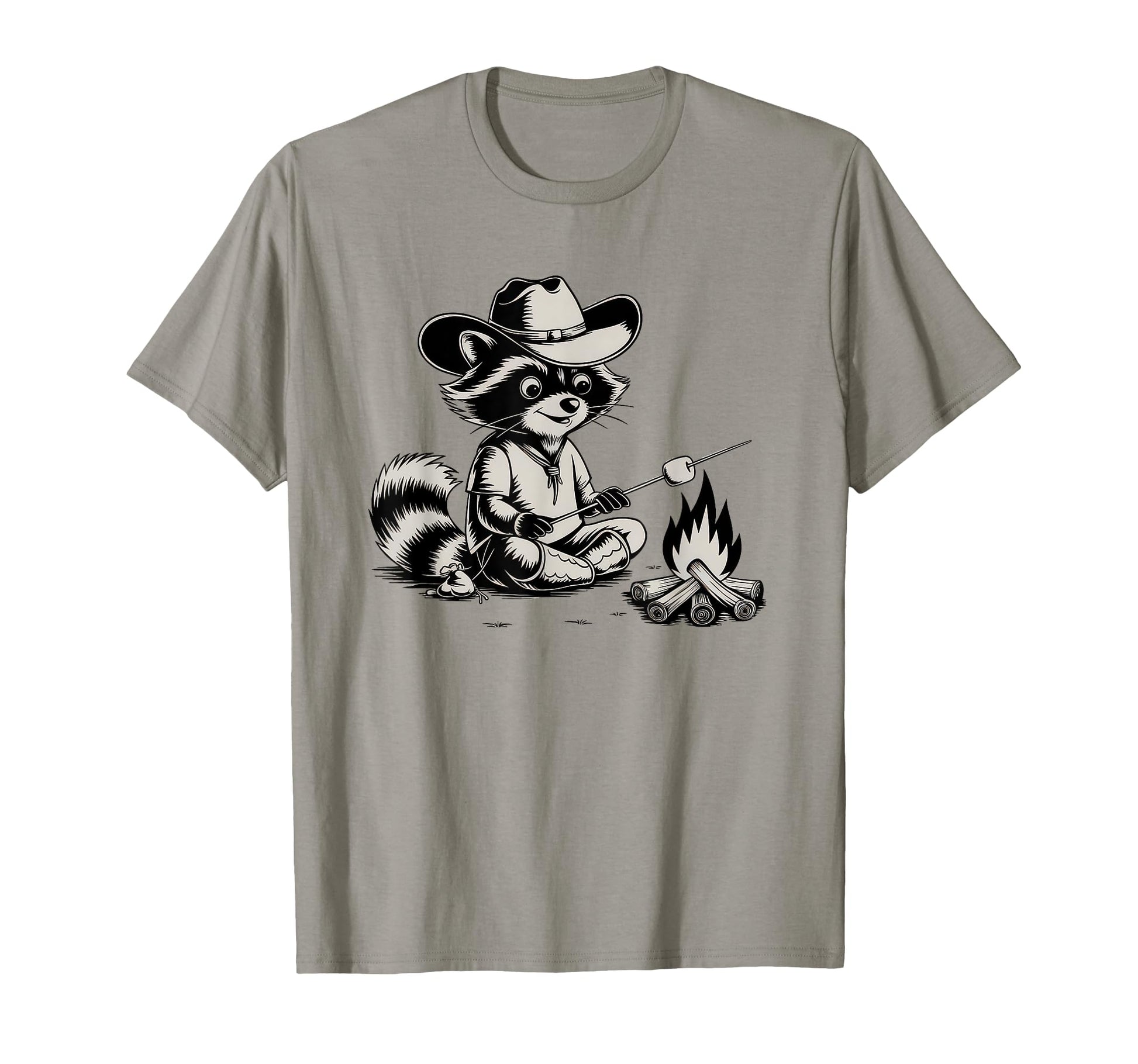 Raccoon 90S Country Music Western T-Shirt - Novelty Apparel for Adults - T-Shirt, Sweatshirt, Hoodie