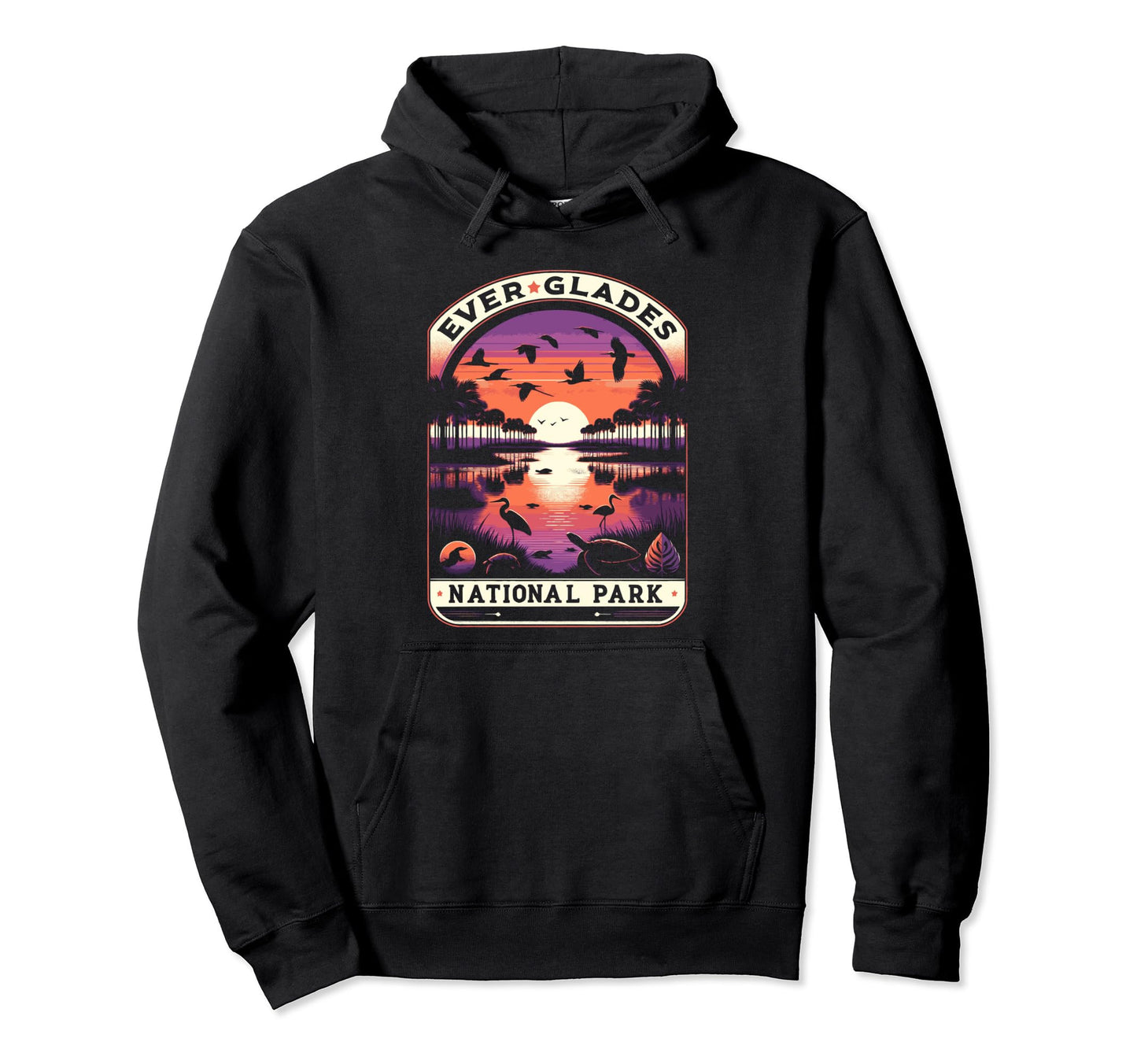 Everglades National Park Sunset Hoodie - Novelty Apparel for Adults - T-Shirt, Sweatshirt, Hoodie