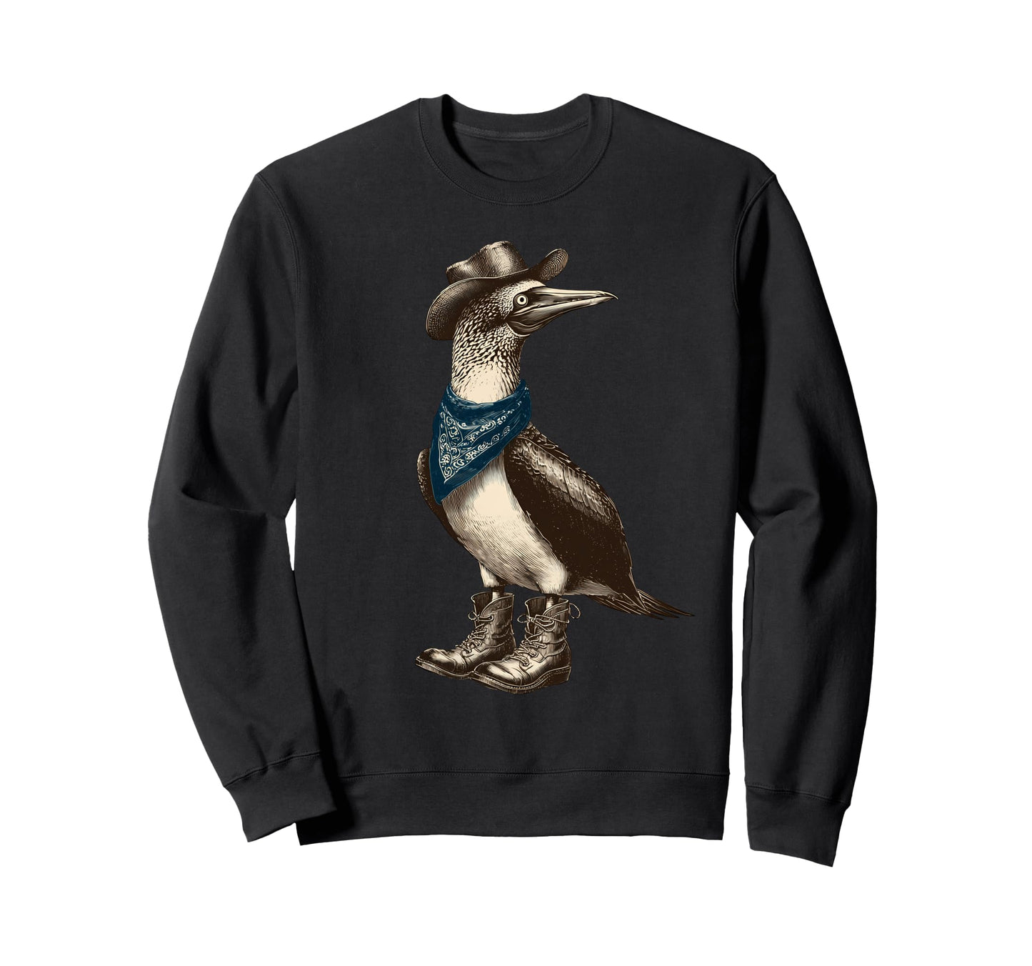Blue Footed Booby Cowboy Cowgirl Sweatshirt - Aesthetic Graphic Unisex - T-Shirt, Sweatshirt, Hoodie