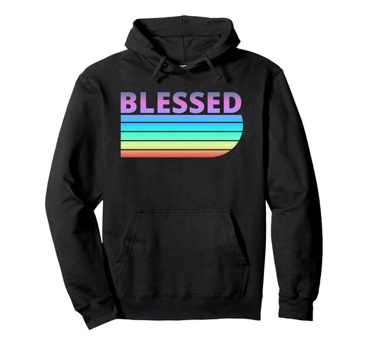Blessed Bright Colors Tie Dye Rainbow Hoodie - Trendy Graphic for Adults - T-Shirt, Sweatshirt, Hoodie