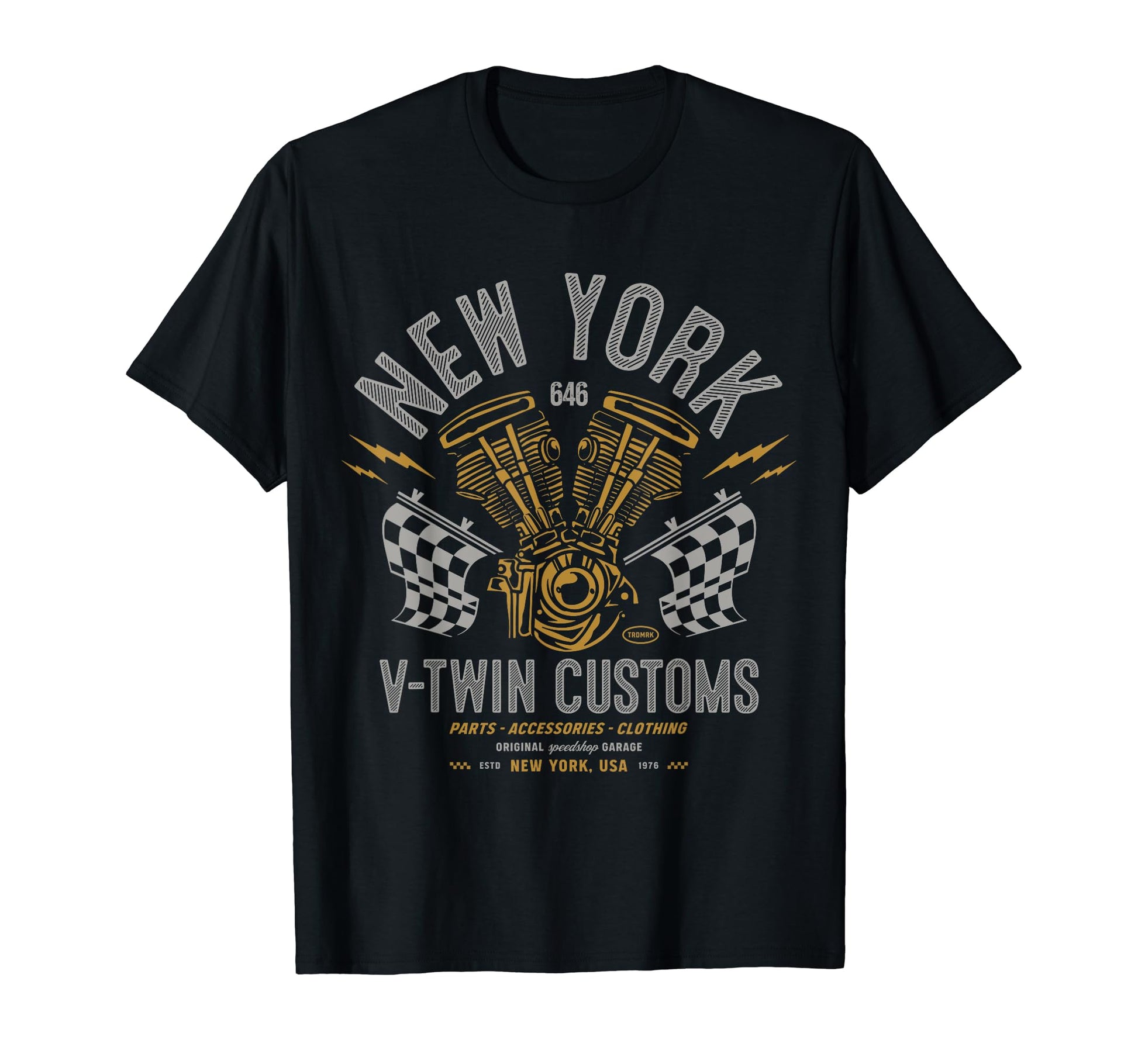 New York Local Motorcycle Garage Biker T-Shirt - Unique Graphic Men Women - T-Shirt, Sweatshirt, Hoodie