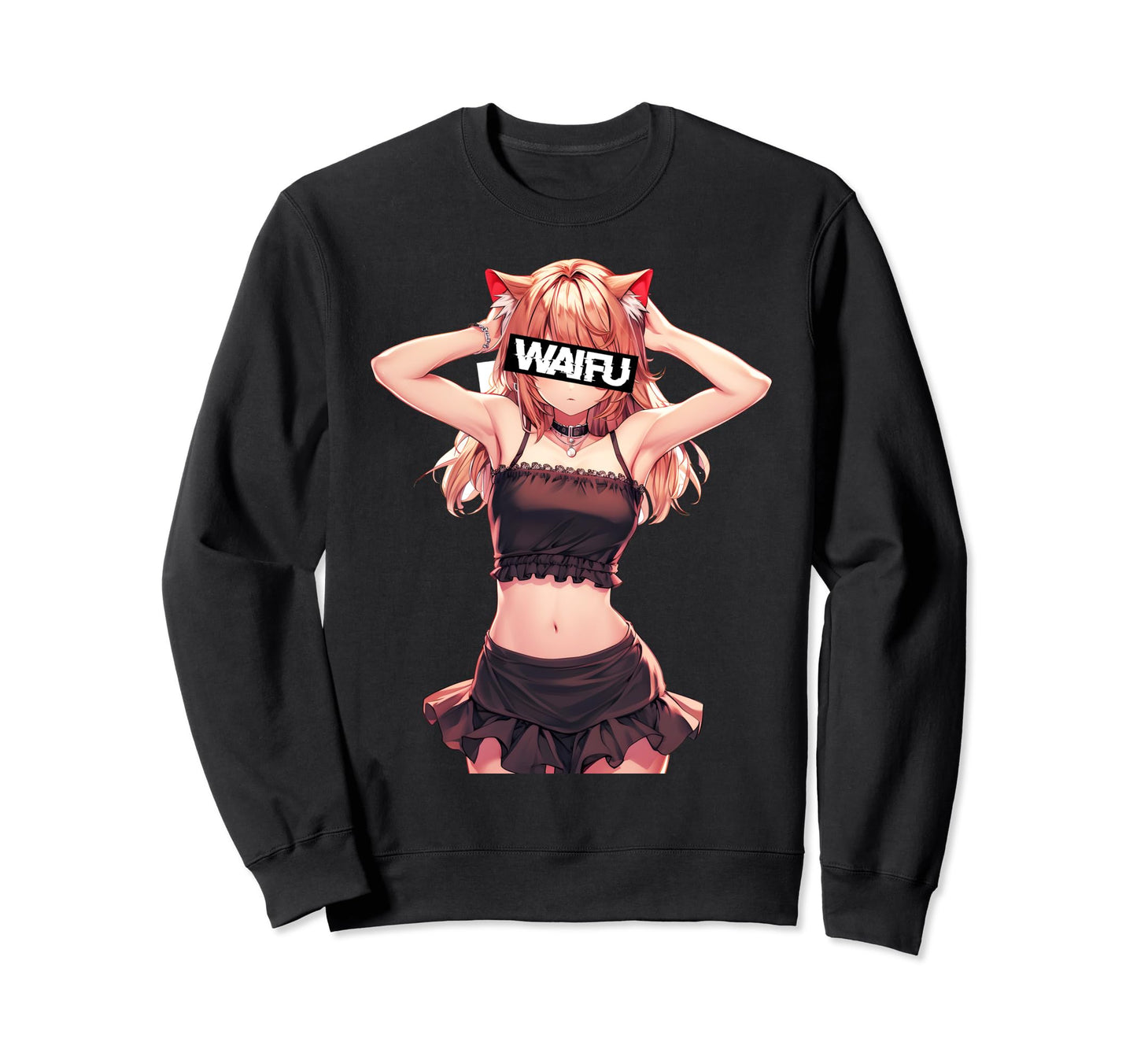 Japanese Aesthetic Waifu Anime Sweatshirt - Fun Novelty Design Unisex - T-Shirt, Sweatshirt, Hoodie