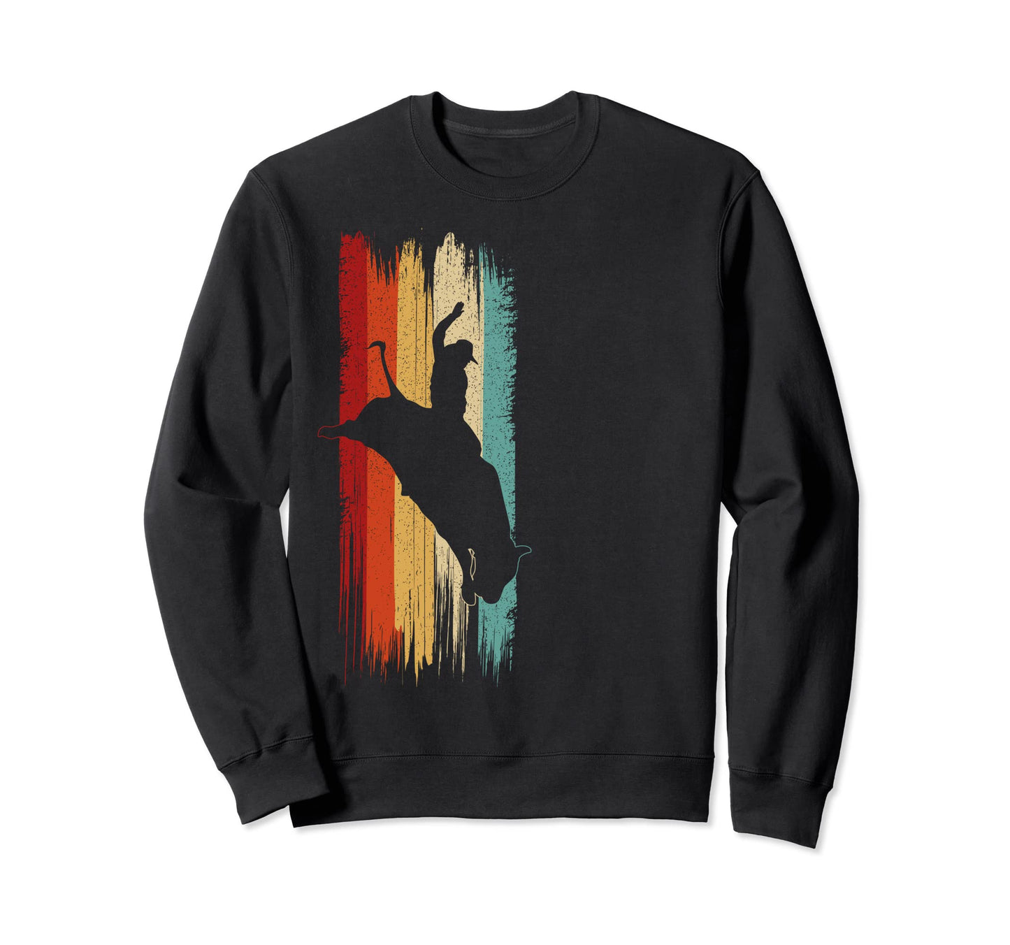 Bull Riding Rodeo Cowboy Bull Sweatshirt - Minimalist Print for Adults - T-Shirt, Sweatshirt, Hoodie