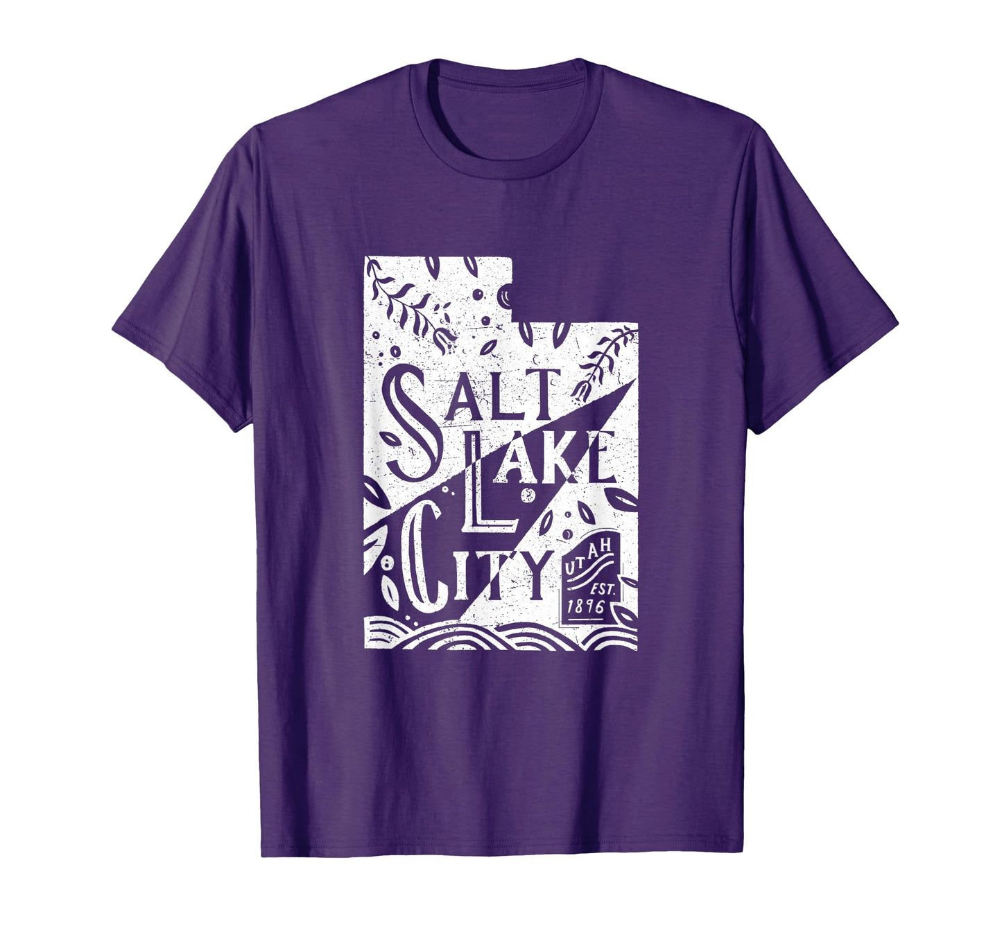 Salt Lake City Souvenir Floral T-Shirt - Novelty Apparel for Adults - T-Shirt, Sweatshirt, Hoodie