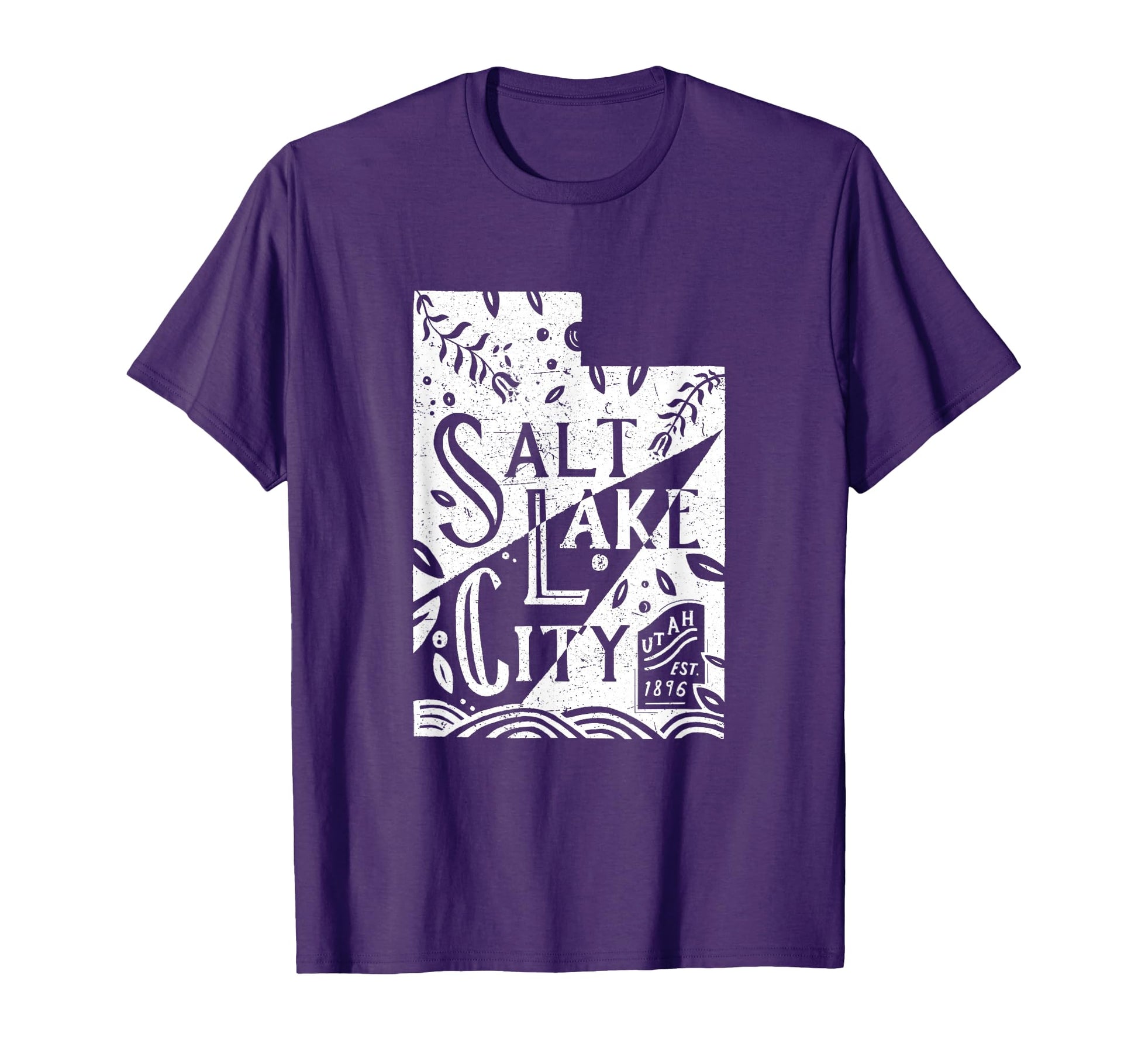 Salt Lake City Souvenir Floral T-Shirt - Novelty Apparel for Adults - T-Shirt, Sweatshirt, Hoodie