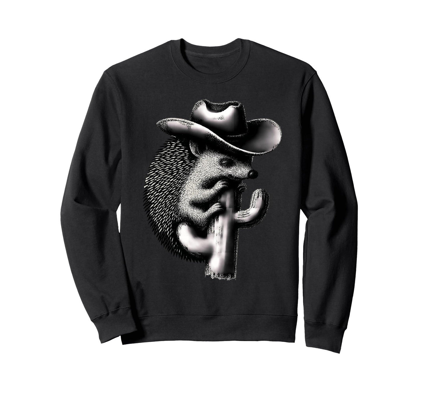 Country Cowboy Hedgehog Rodeo Sweatshirt - Fun Novelty Design Men Women - T-Shirt, Sweatshirt, Hoodie