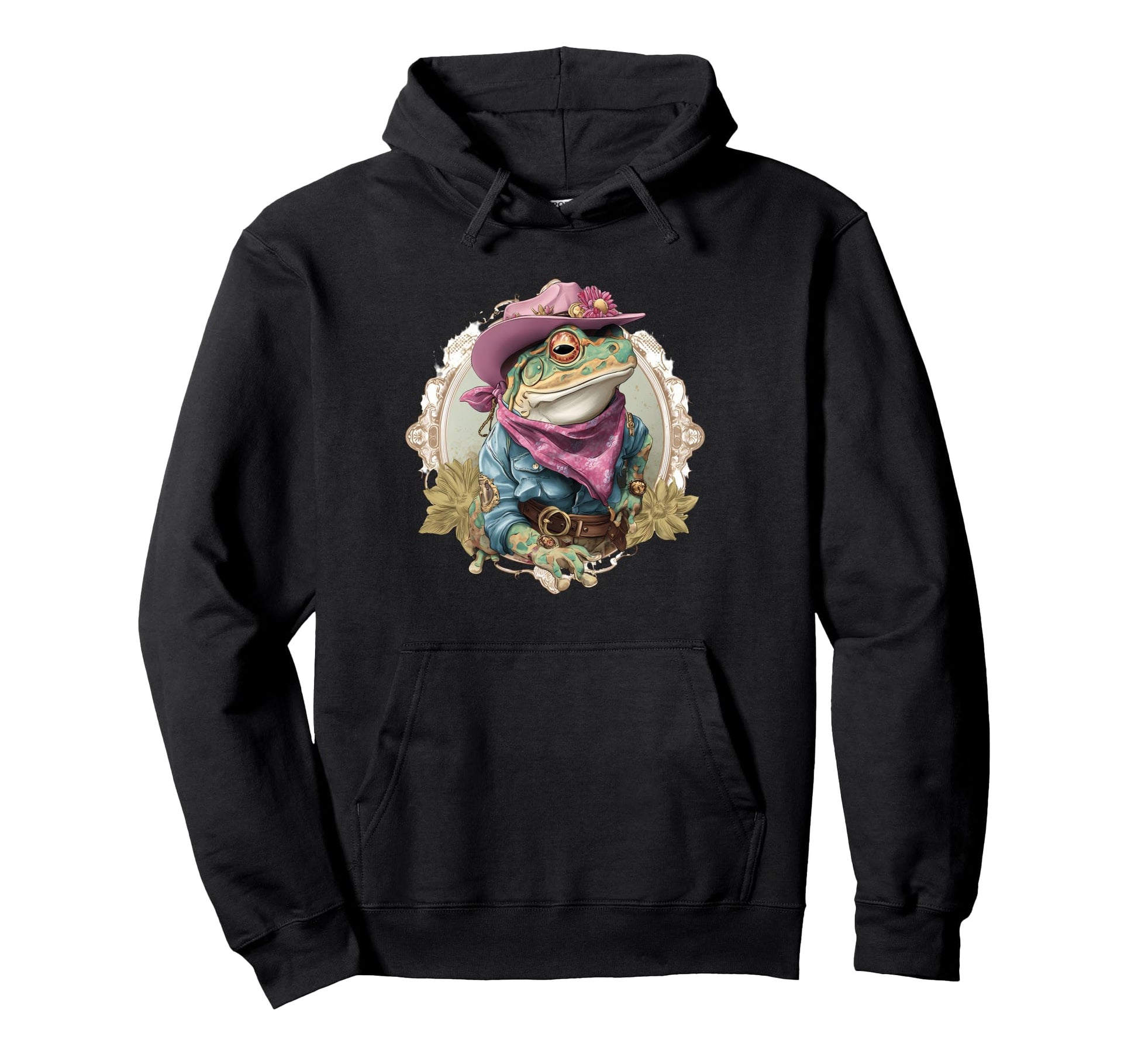 Frog Cowboy Rodeo Cowgirl Toad Western Hoodie - Streetwear Style Men Women - T-Shirt, Sweatshirt, Hoodie