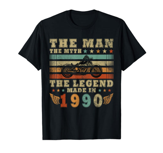 35 Years Biker 1990 Motorcycle T-Shirt - Casual Everyday Wear for Adults - T-Shirt, Sweatshirt, Hoodie