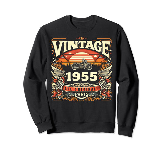 1955 Born 1955 69Th Birthday Sweatshirt - Streetwear Style for Adults - T-Shirt, Sweatshirt, Hoodie