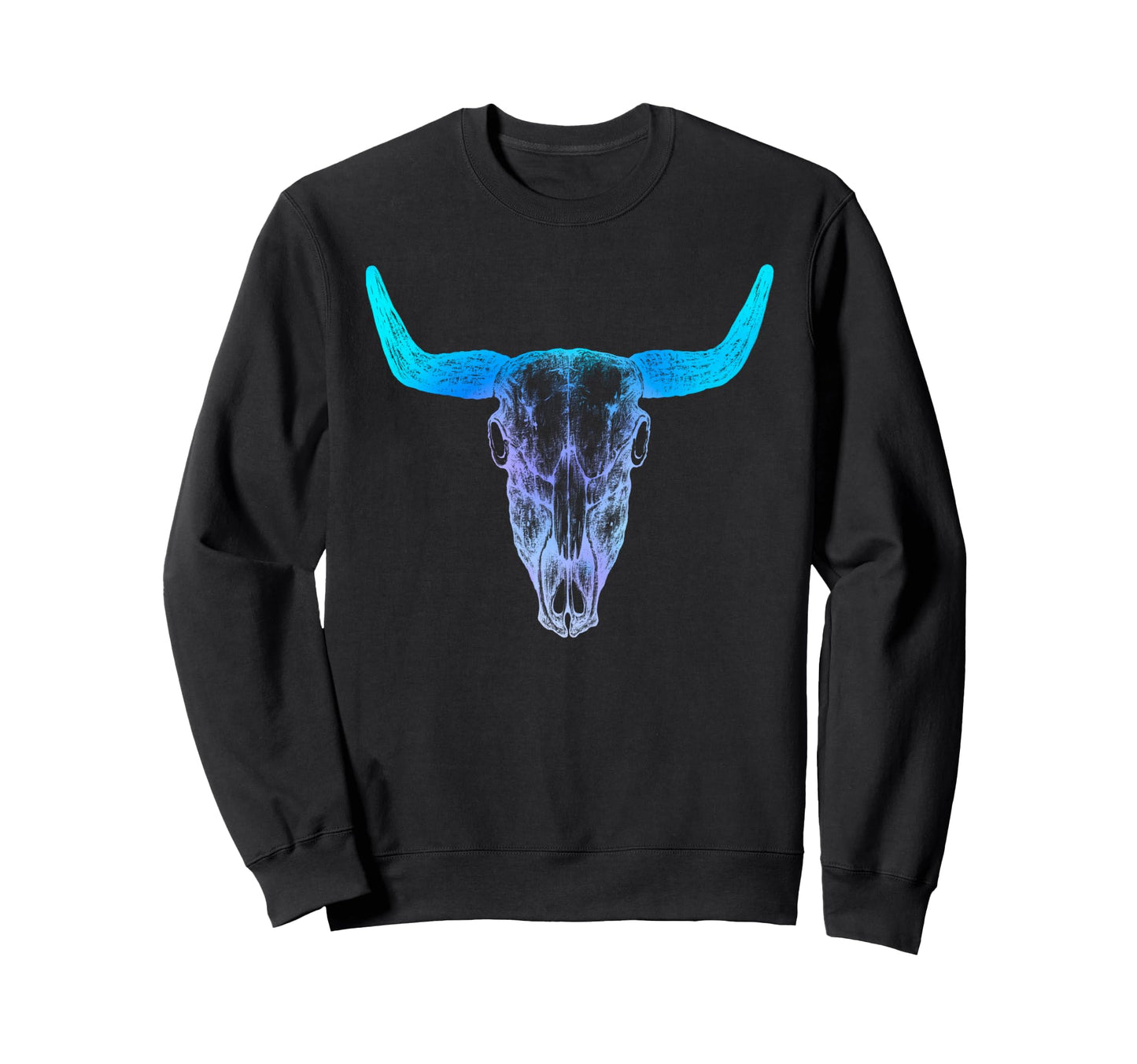 Cow Bull Hoe Cattle Skull Head Western Sweatshirt - Trendy Graphic Unisex - T-Shirt, Sweatshirt, Hoodie