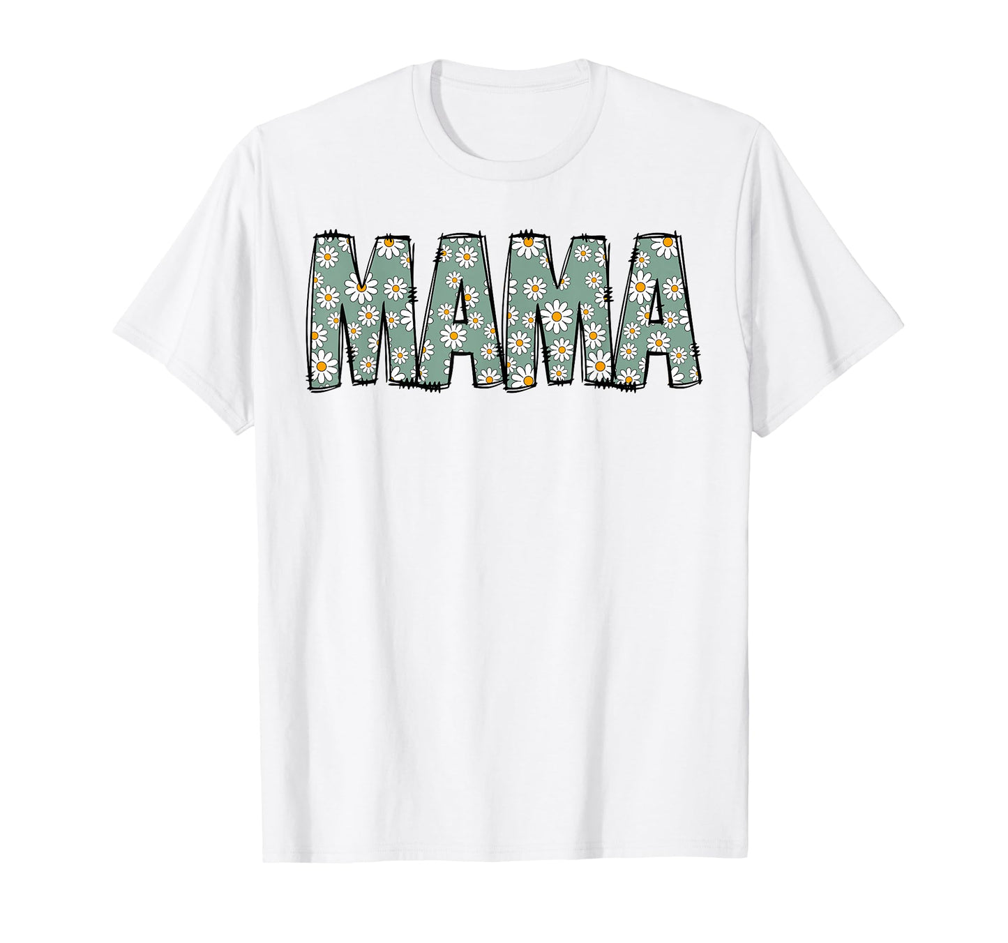 Mama Colorful Flowers Groovy T-Shirt - Casual Everyday Wear for Adults - T-Shirt, Sweatshirt, Hoodie