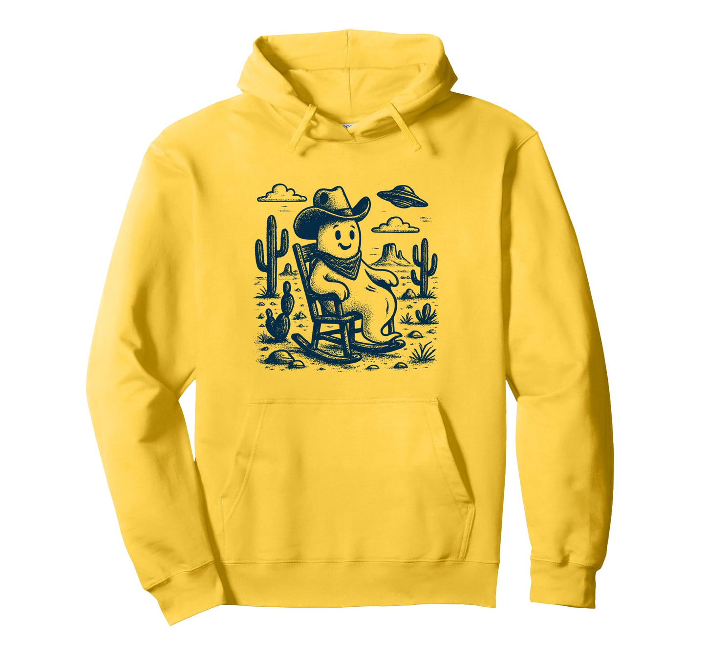 Cowboy Ghost Ufo Western Halloween Hoodie - Streetwear Style for Adults - T-Shirt, Sweatshirt, Hoodie