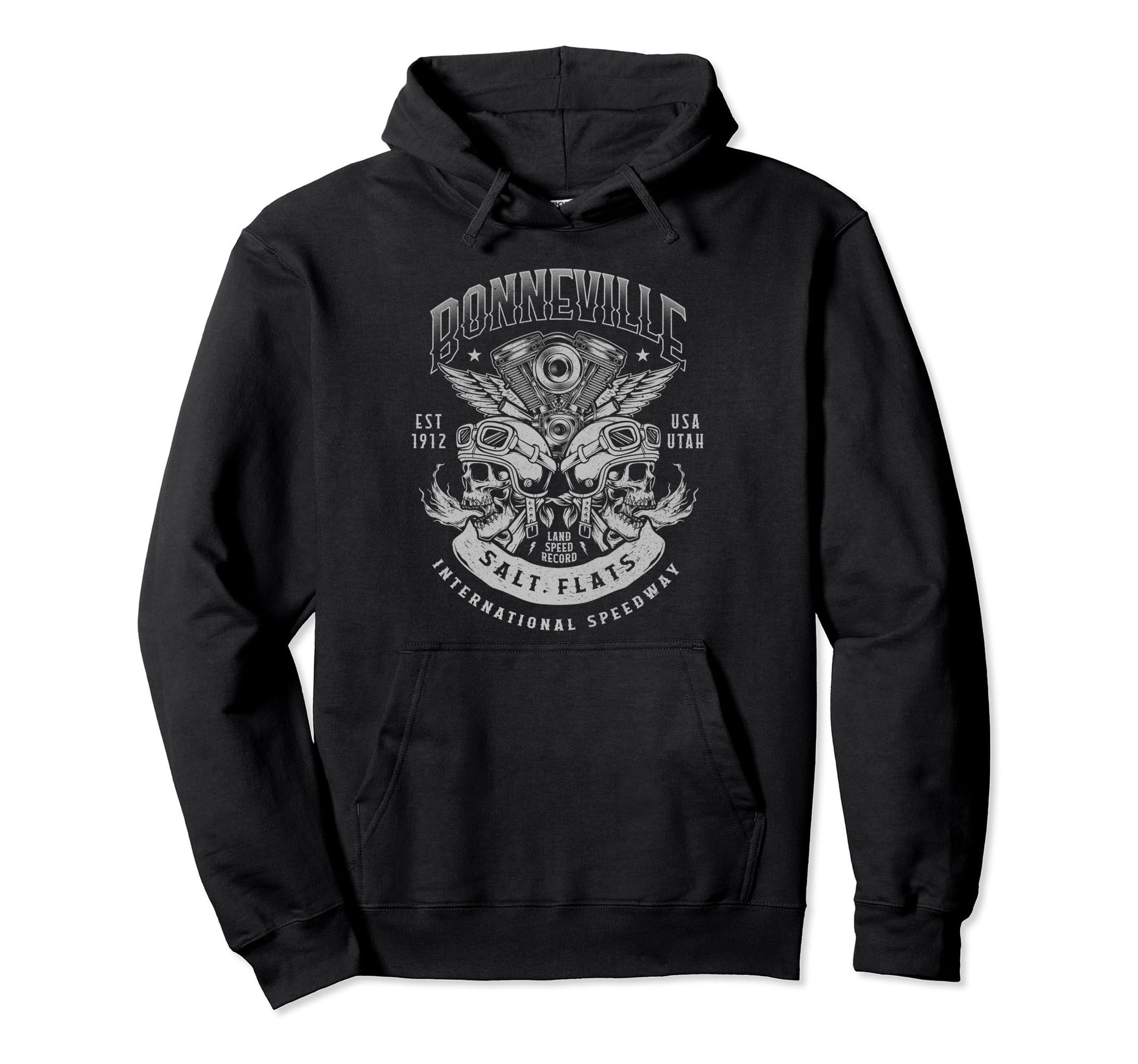 Bonneville Salt Flats Motorcycle Racing Hoodie - Graphic Print Men Women - T-Shirt, Sweatshirt, Hoodie