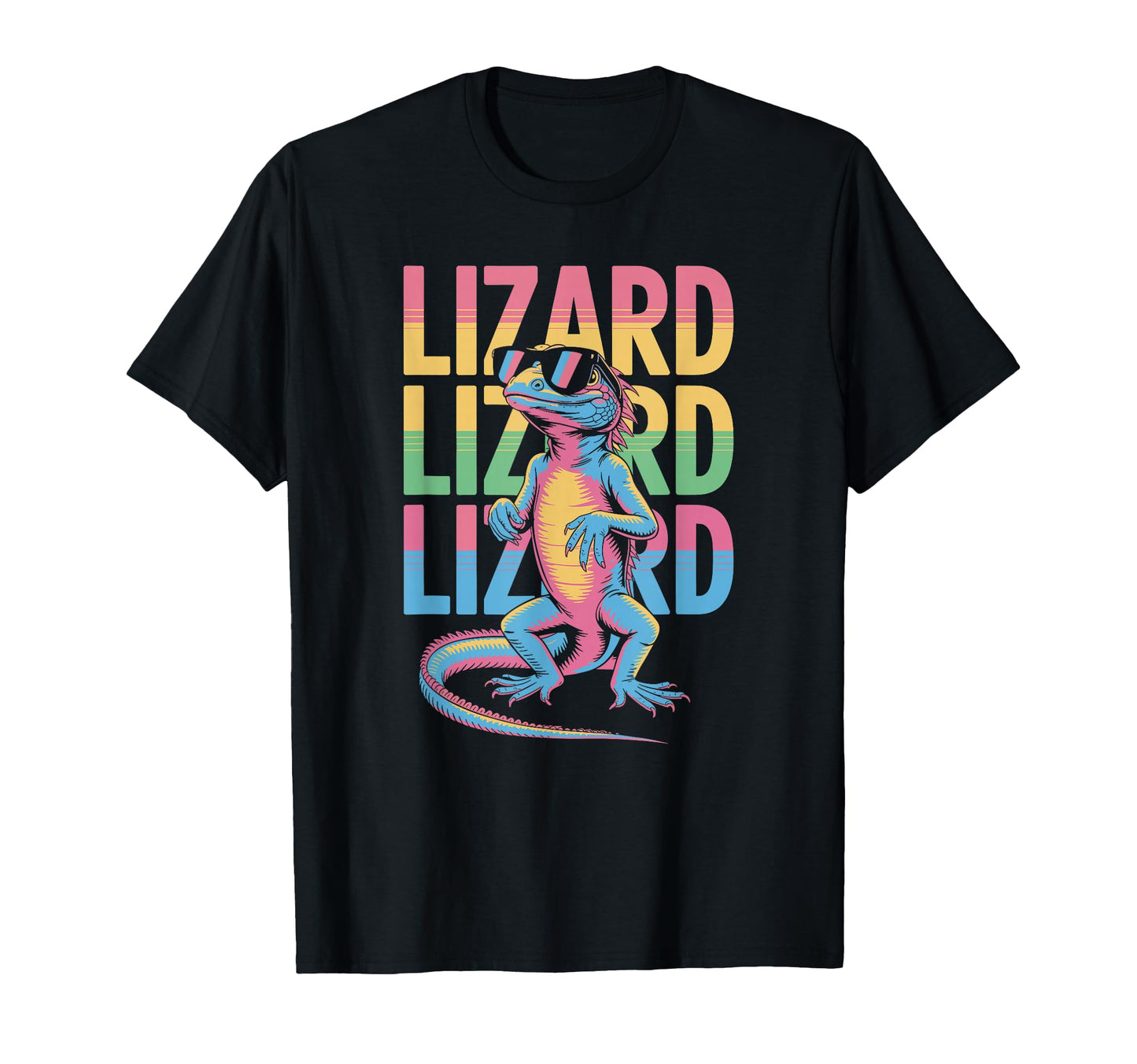 Lizard 80S Vaporwave Reptile Aesthetic T-Shirt - Novelty Apparel Men Women - T-Shirt, Sweatshirt, Hoodie