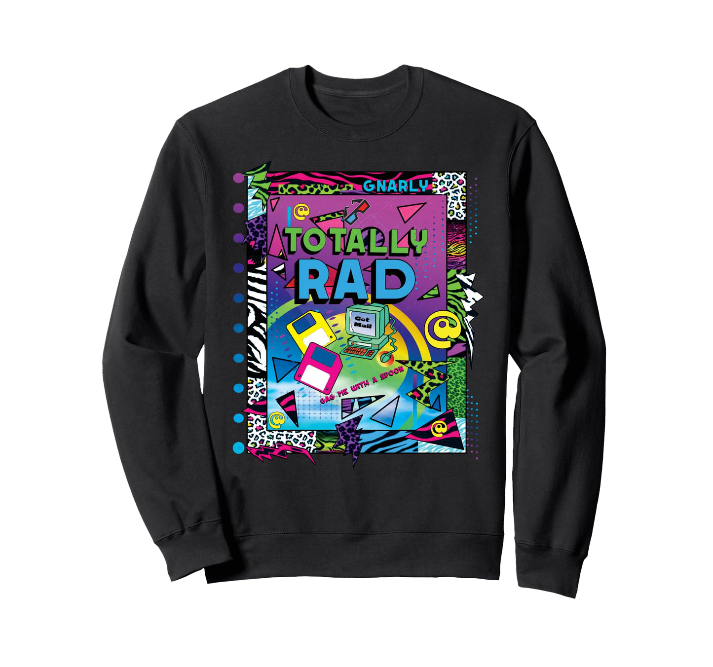 80S Pop Culture Totally Rad Sweatshirt - Aesthetic Graphic Men Women - T-Shirt, Sweatshirt, Hoodie