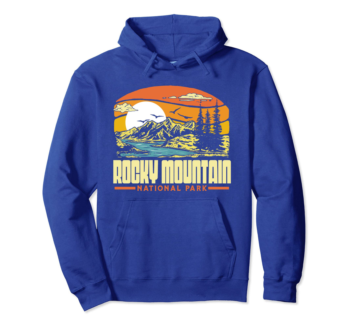 Rocky Mountain National Park 80S Hoodie - Fun Novelty Design Men Women - T-Shirt, Sweatshirt, Hoodie