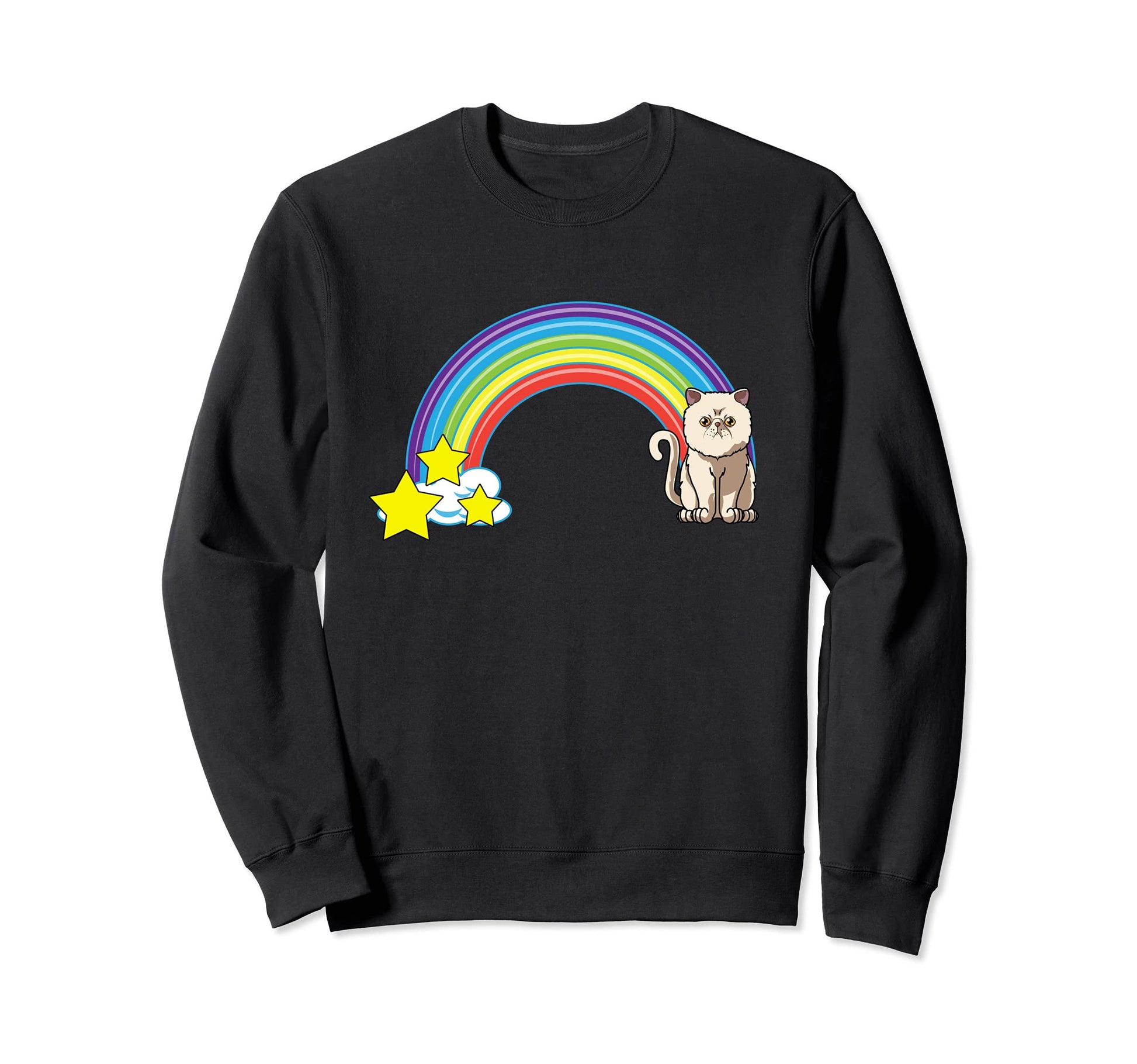 Rainbow Exotic Shorthair Cat Funny Sweatshirt - Trendy Graphic Men Women - T-Shirt, Sweatshirt, Hoodie